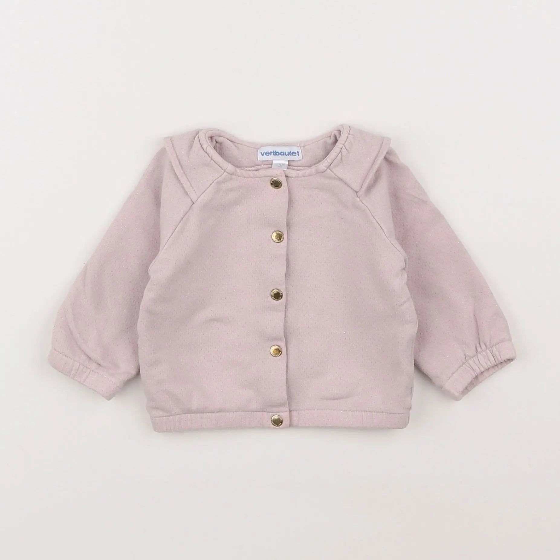 Vertbaudet - sweat rose - 6 mois