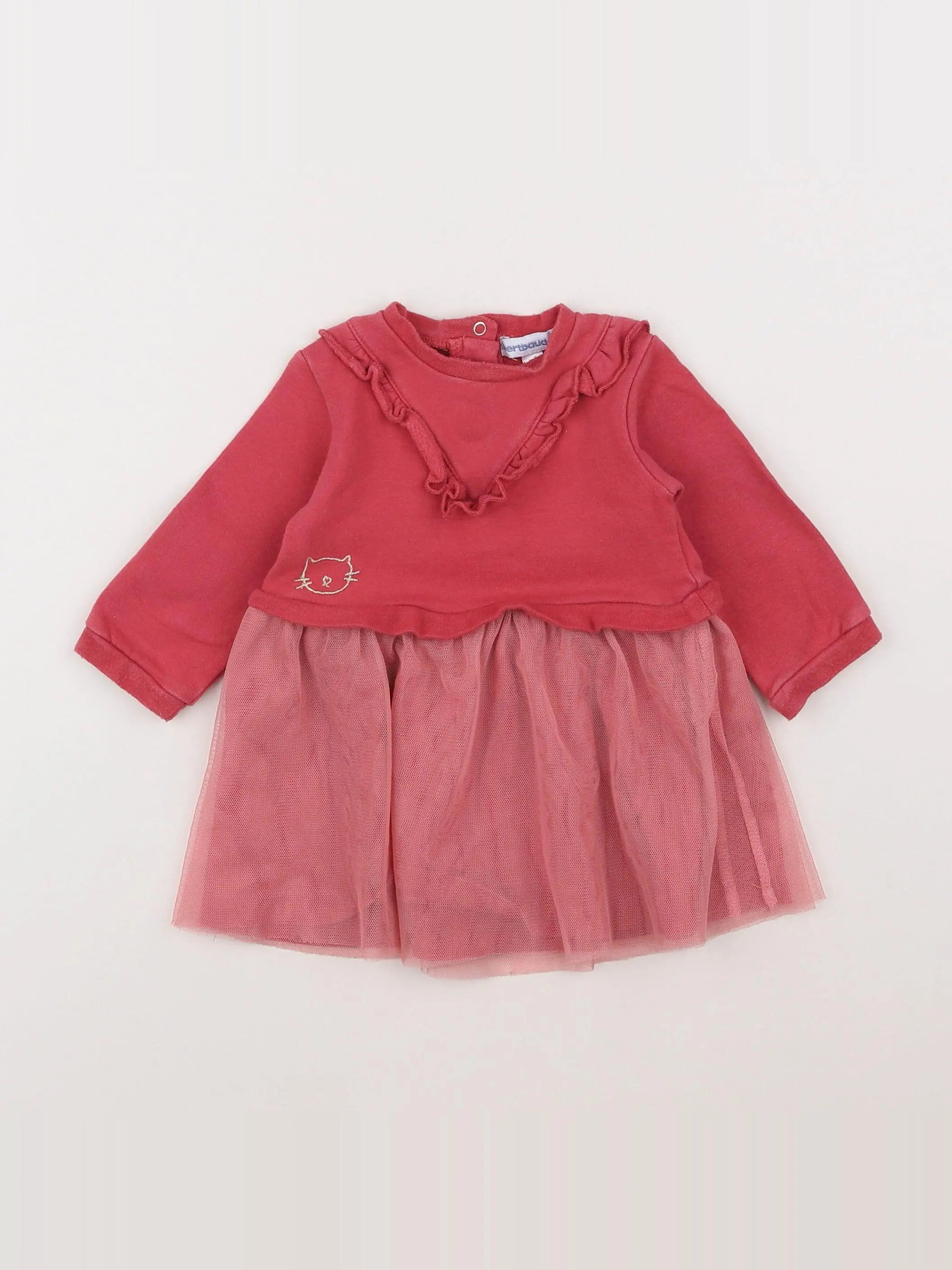 Vertbaudet - robe rose - 6 mois