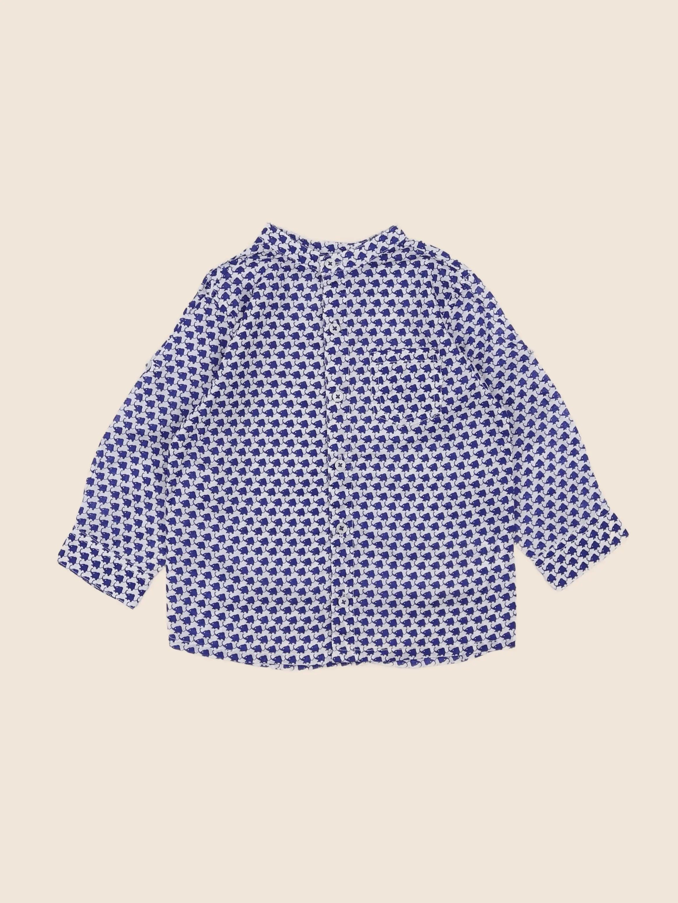 Boutchou - chemise bleu - 18 mois