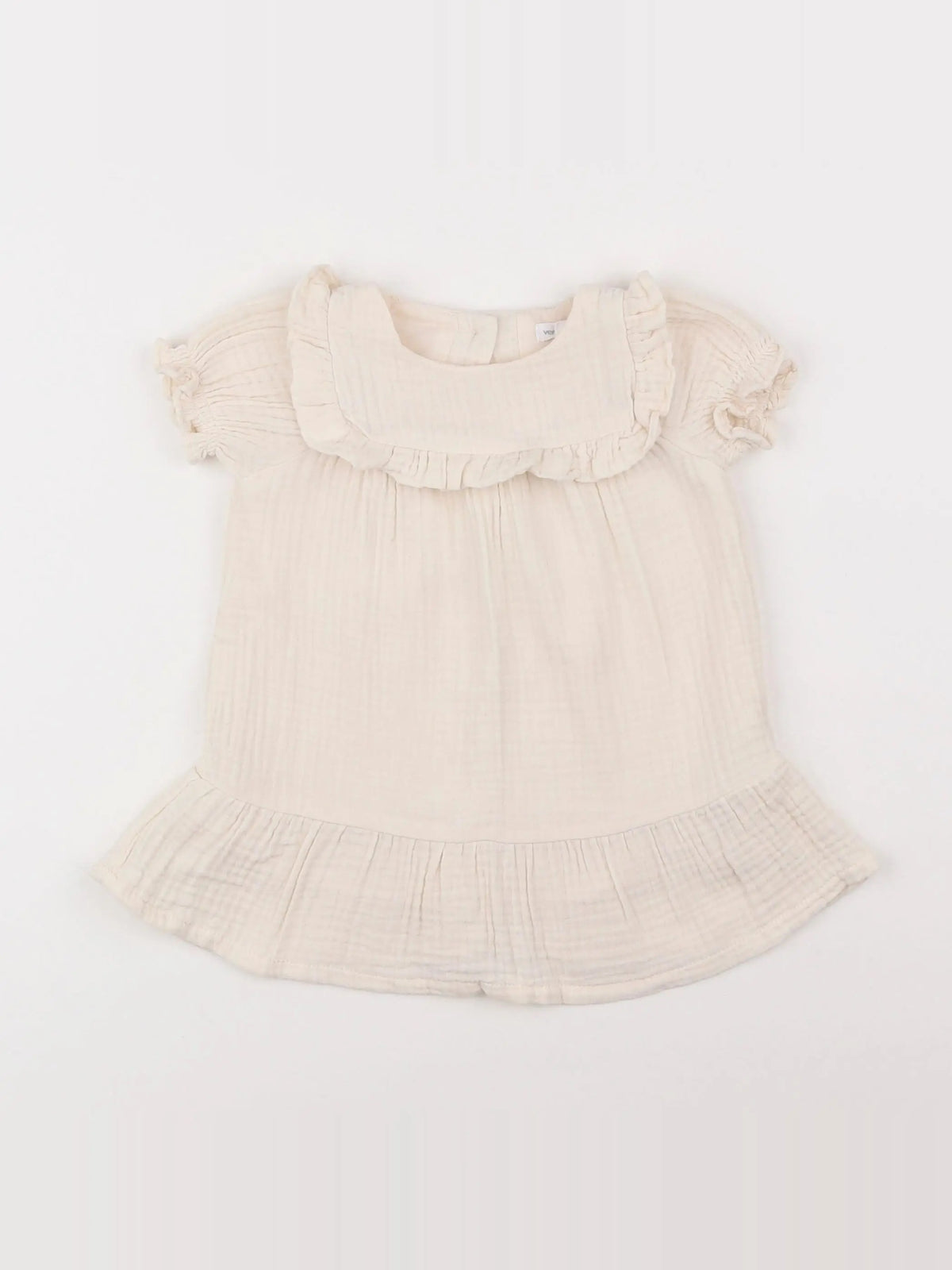 Vertbaudet - robe beige - 9 mois