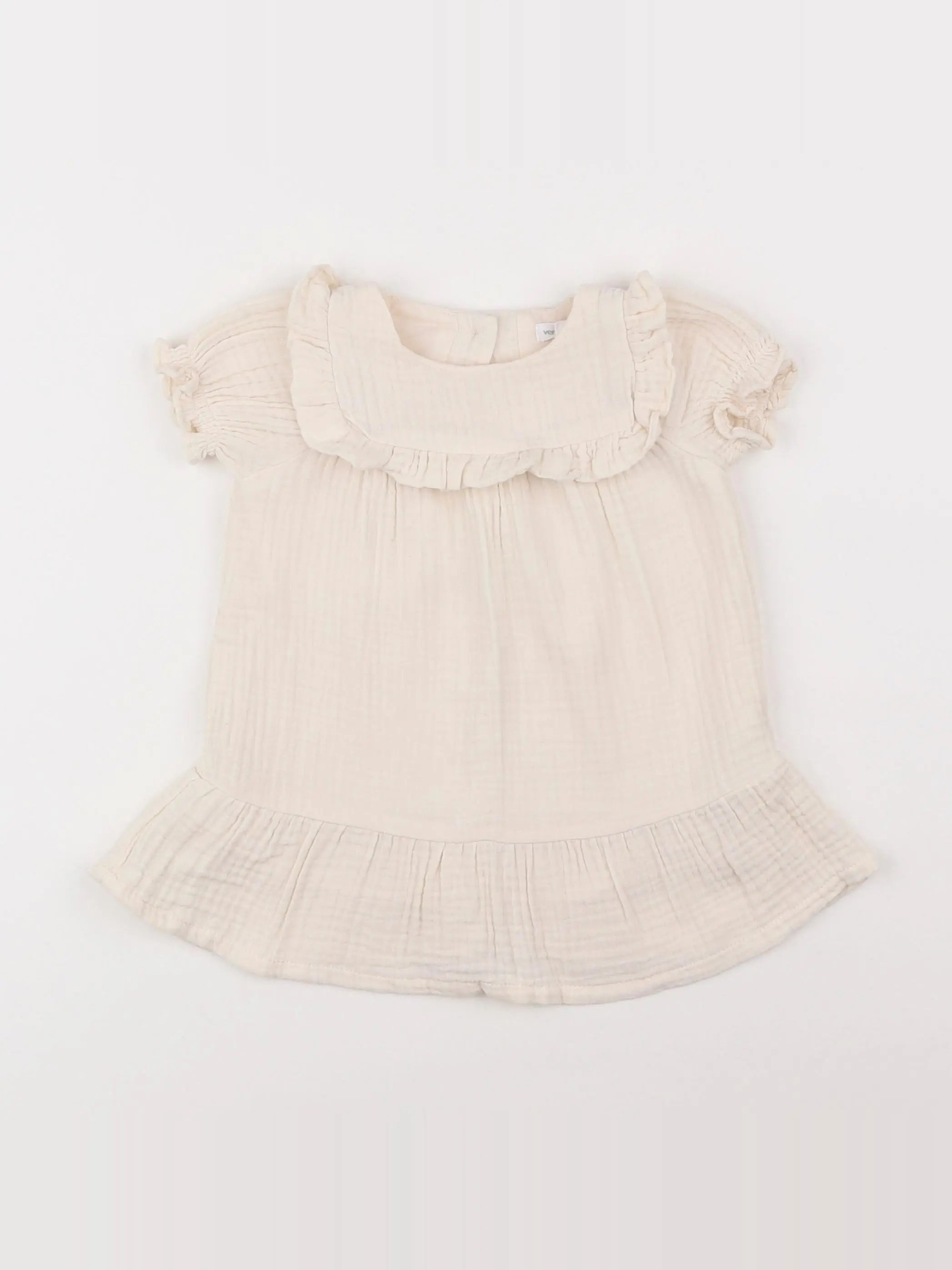Vertbaudet - robe beige - 9 mois