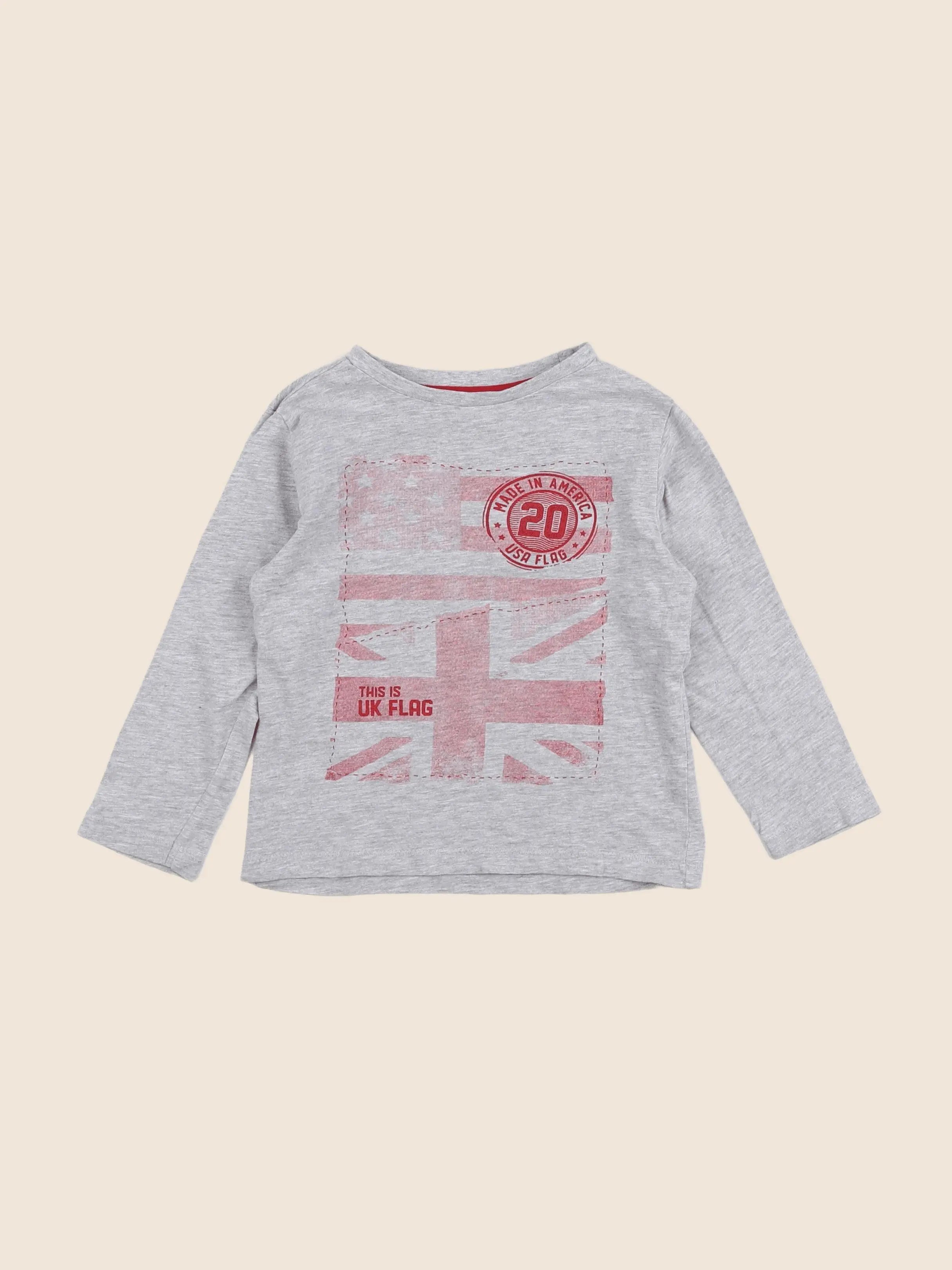 Vertbaudet - tee-shirt gris - 4 ans