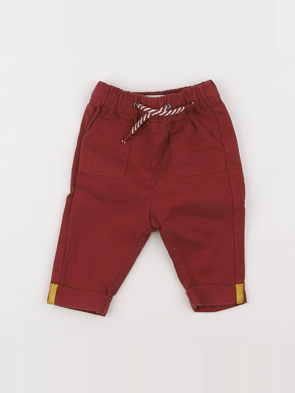 Vertbaudet - pantalon rouge - 1 mois