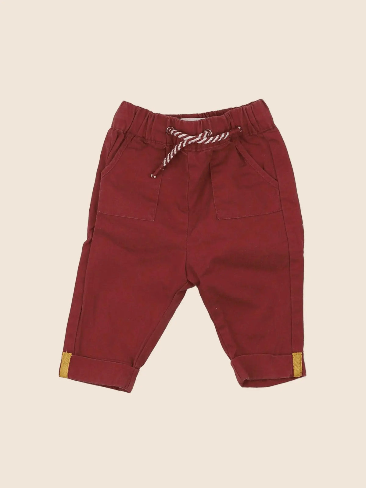 Vertbaudet - pantalon rouge - 1 mois