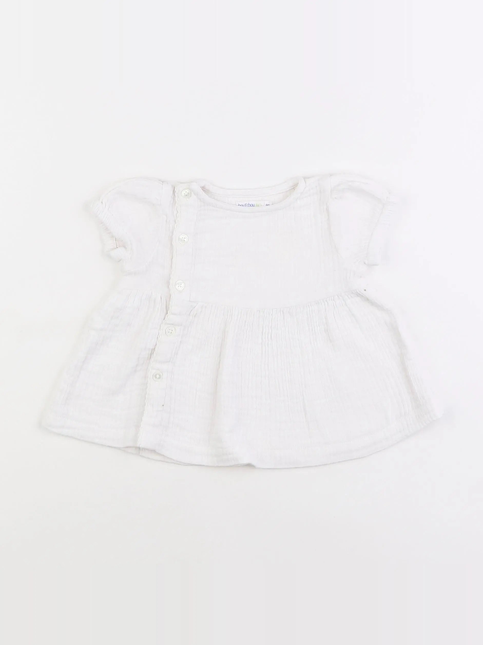Boutchou - blouse blanc - 6 mois
