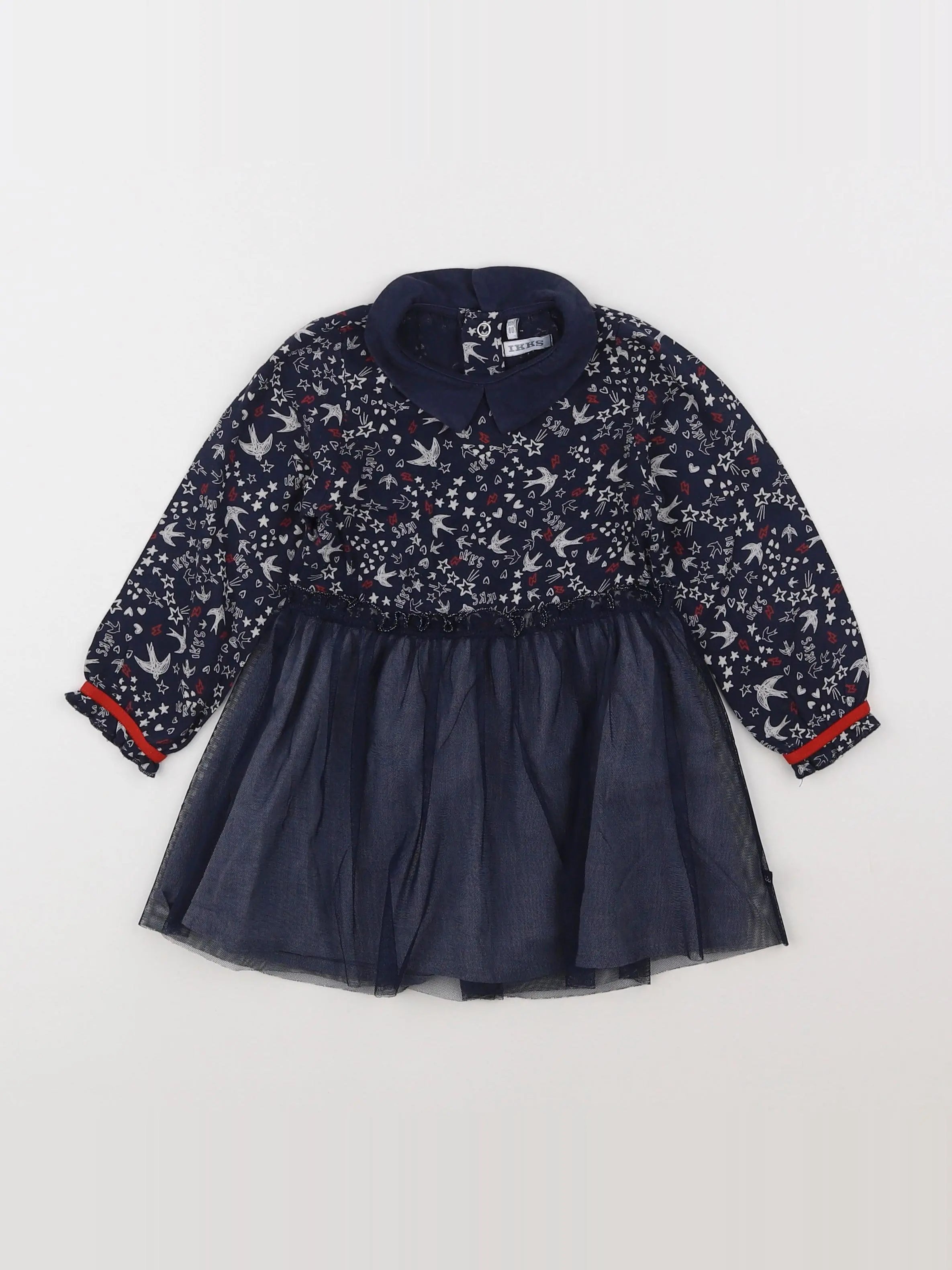 IKKS - robe bleu - 18 mois