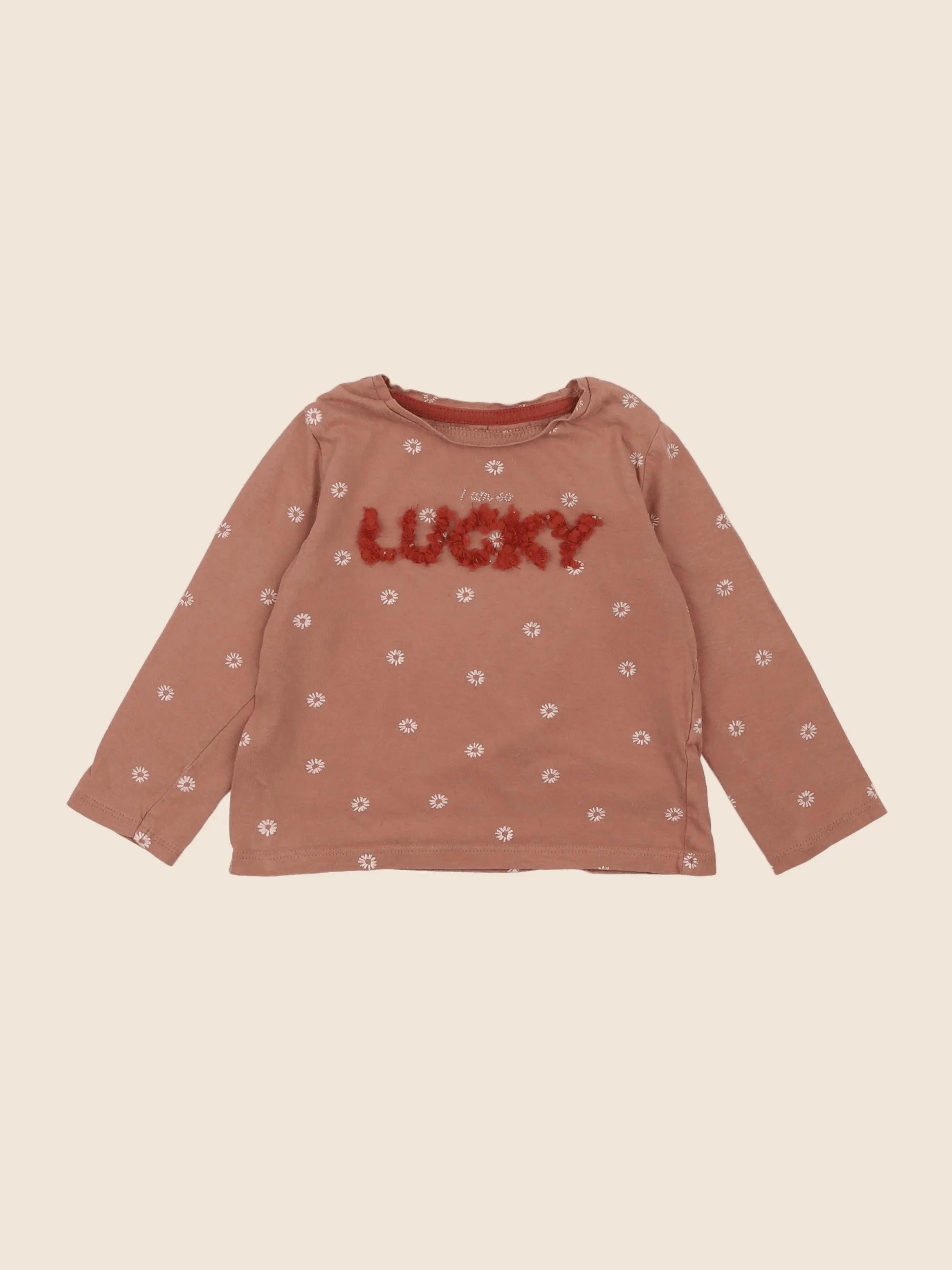 Vertbaudet - tee-shirt marron - 2 ans