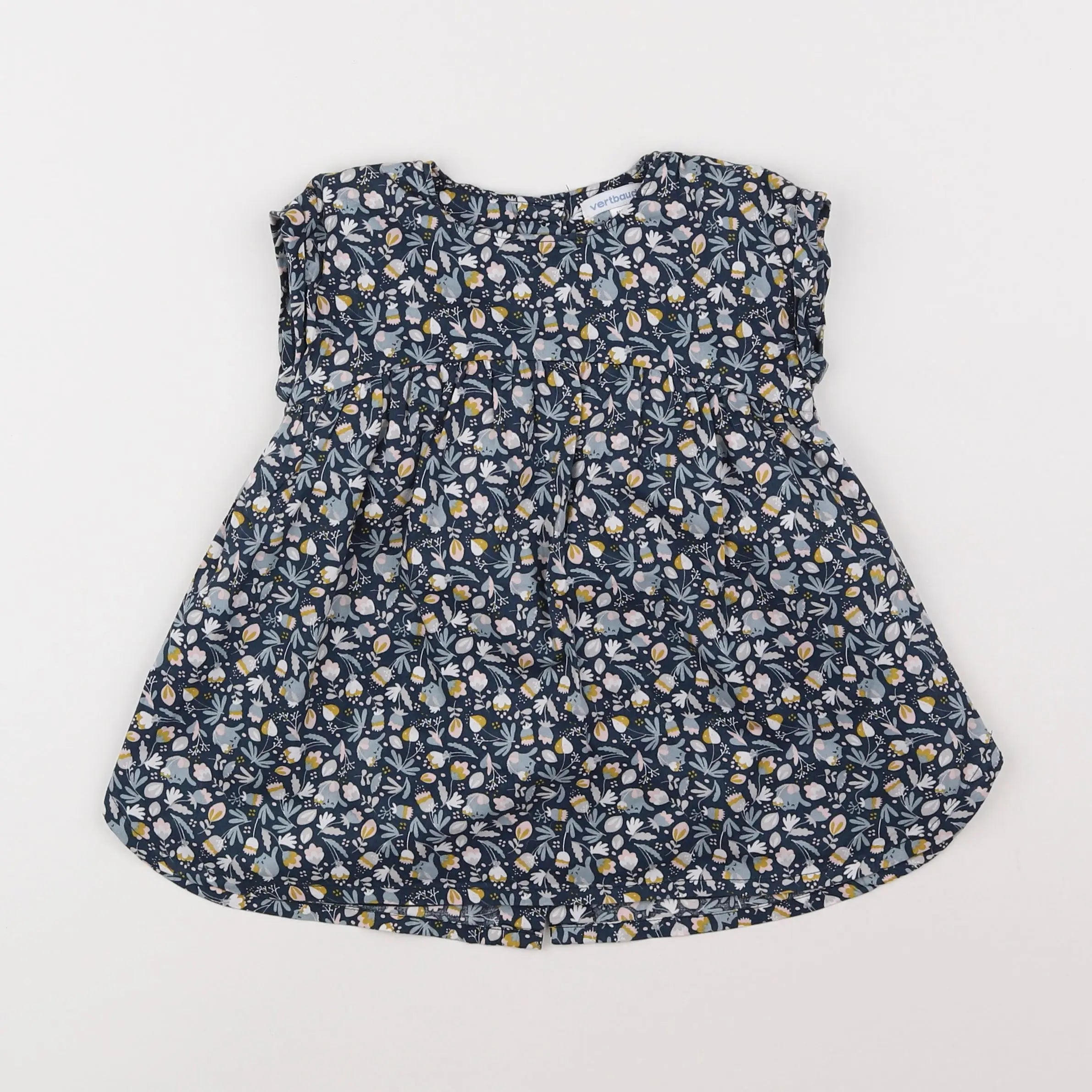 Vertbaudet - robe bleu - 18 mois