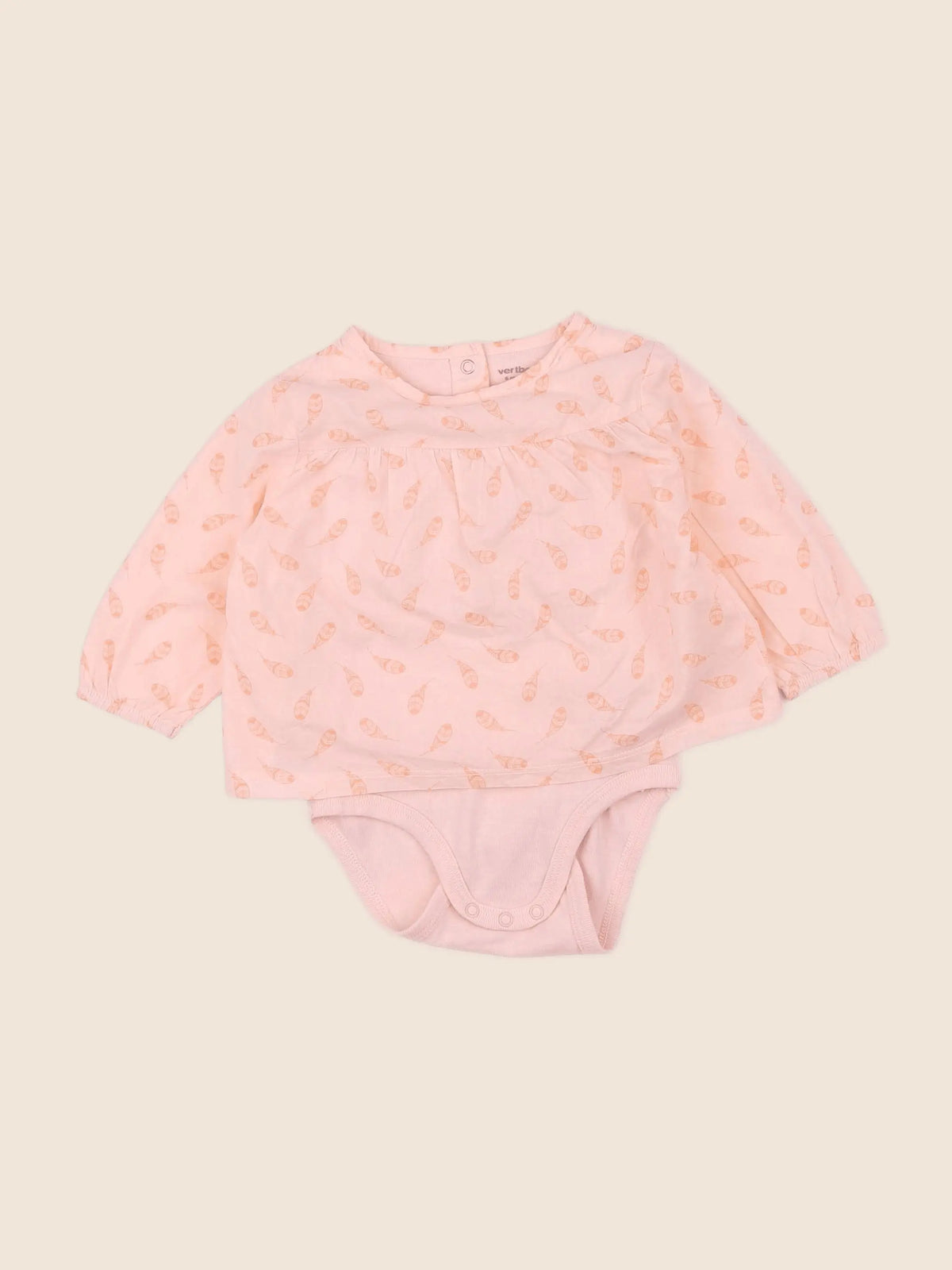 Vertbaudet - body blouse rose - 6 mois