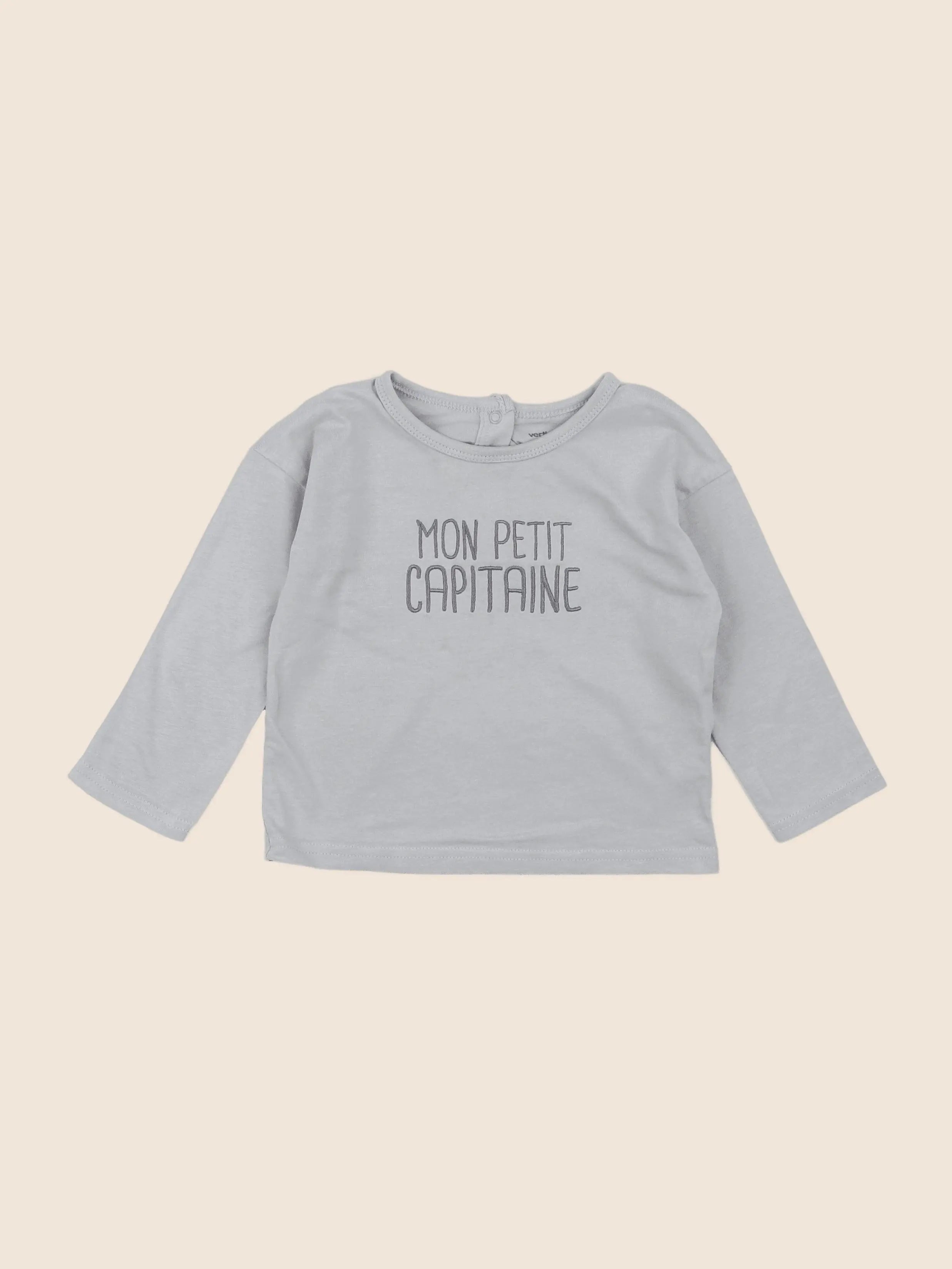 Vertbaudet - tee-shirt gris - 18 mois