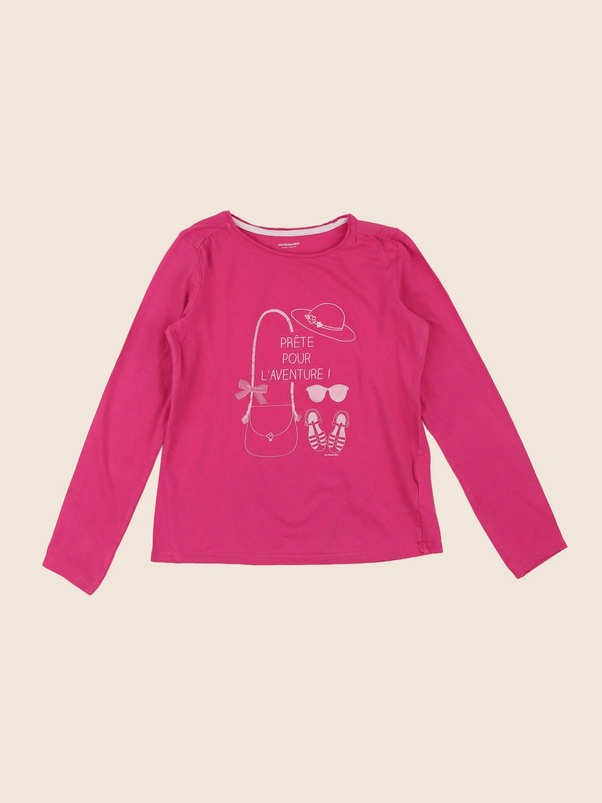 Vertbaudet - tee-shirt rose - 12 ans