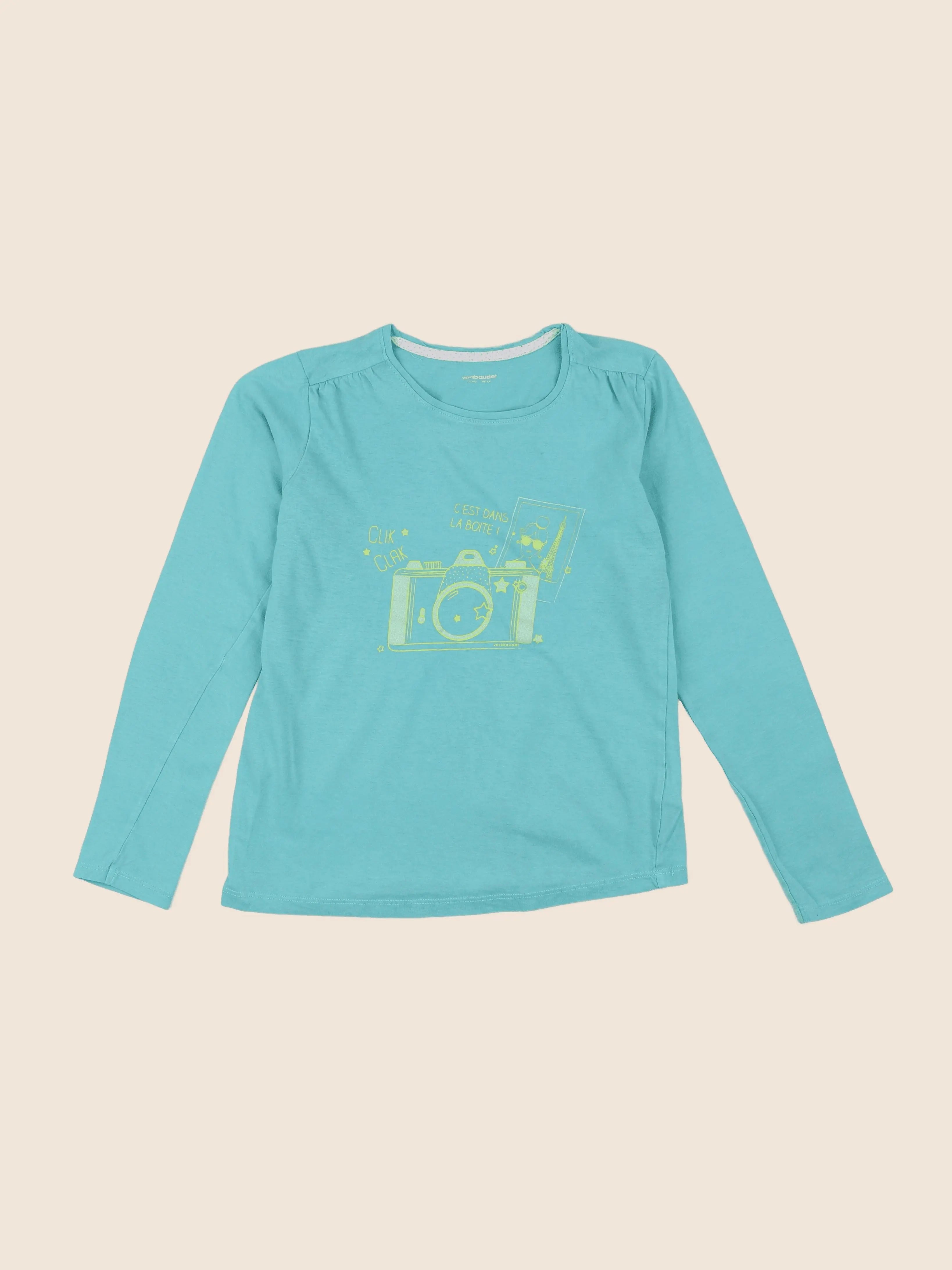 Vertbaudet - tee-shirt bleu - 12 ans