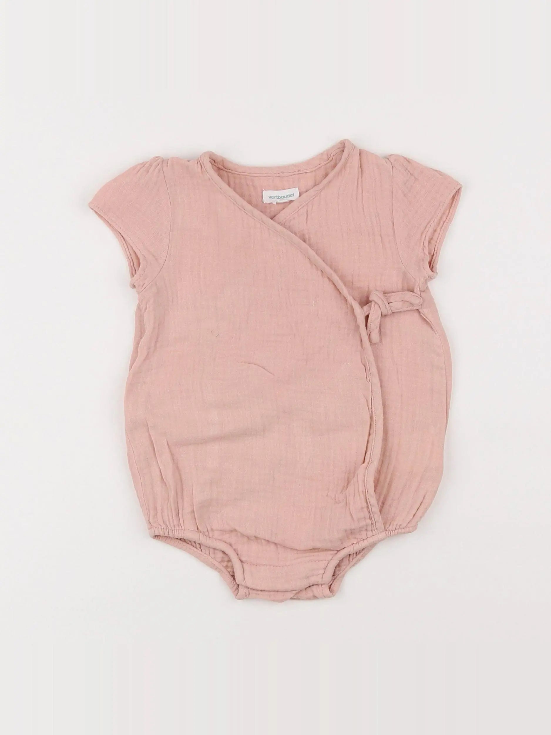 Vertbaudet - combinaison rose - 6 mois