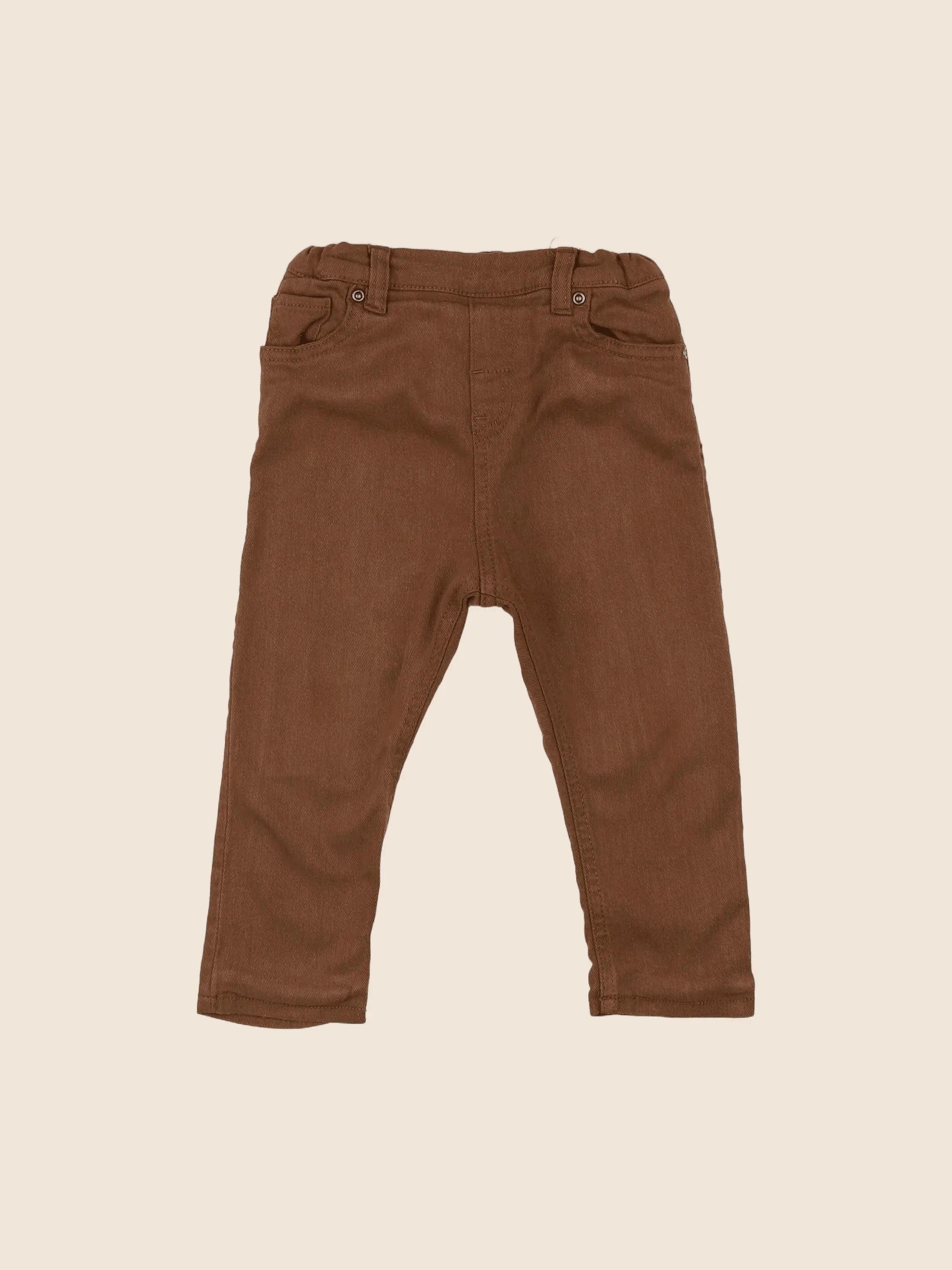 H&M - jean marron - 12/18 mois