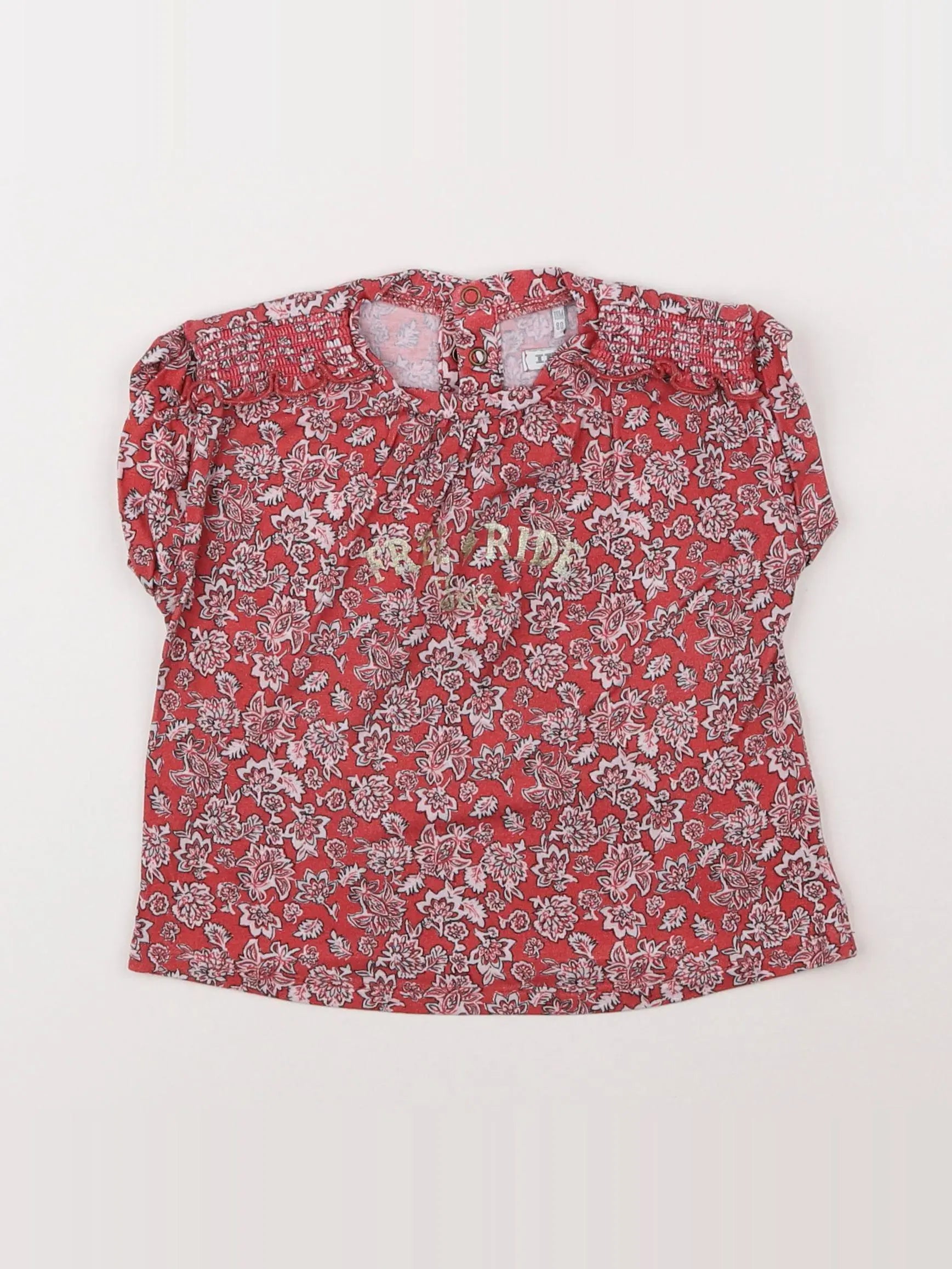 IKKS - blouse rouge - 18 mois
