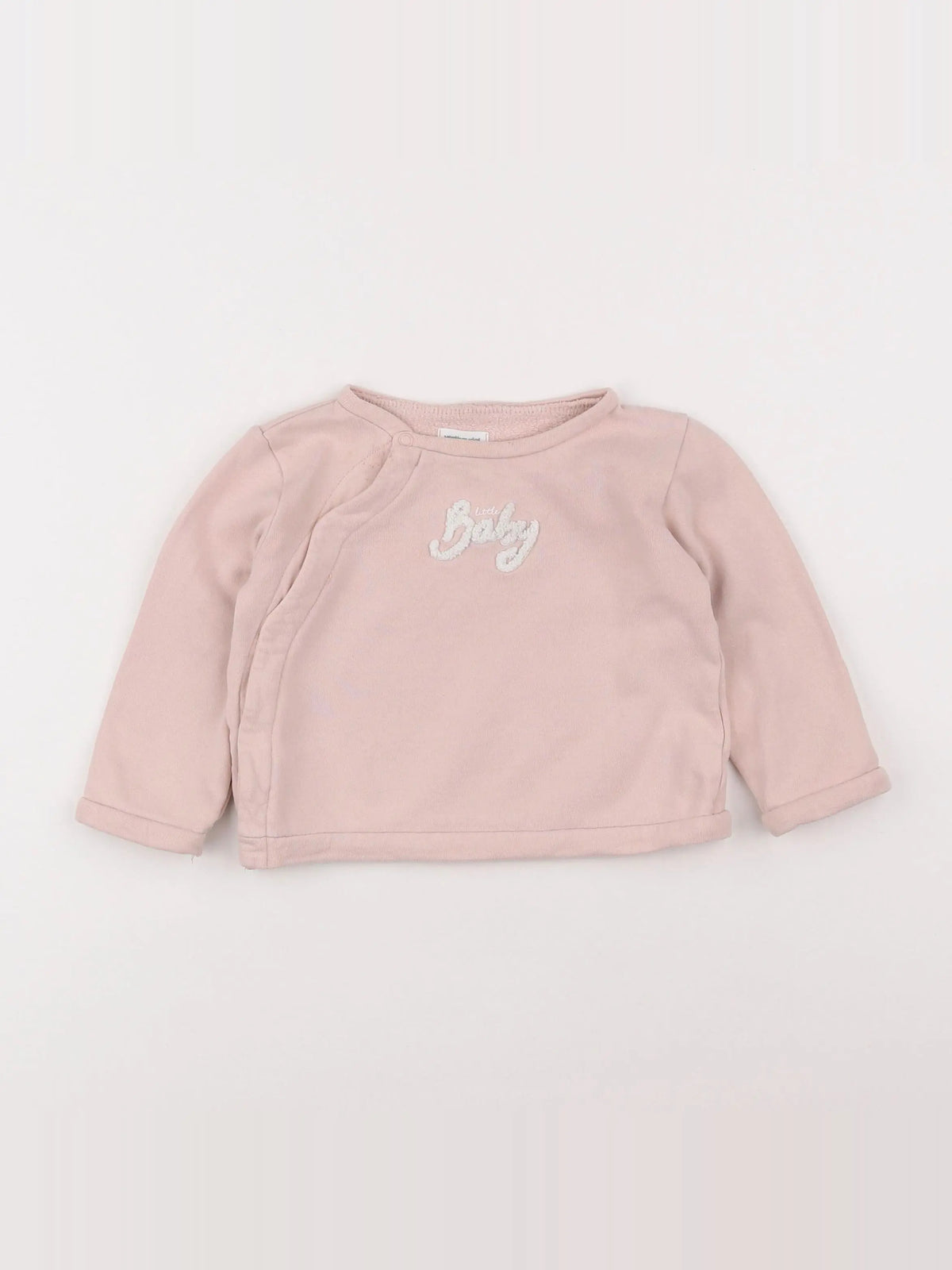 Vertbaudet - sweat rose - 12 mois