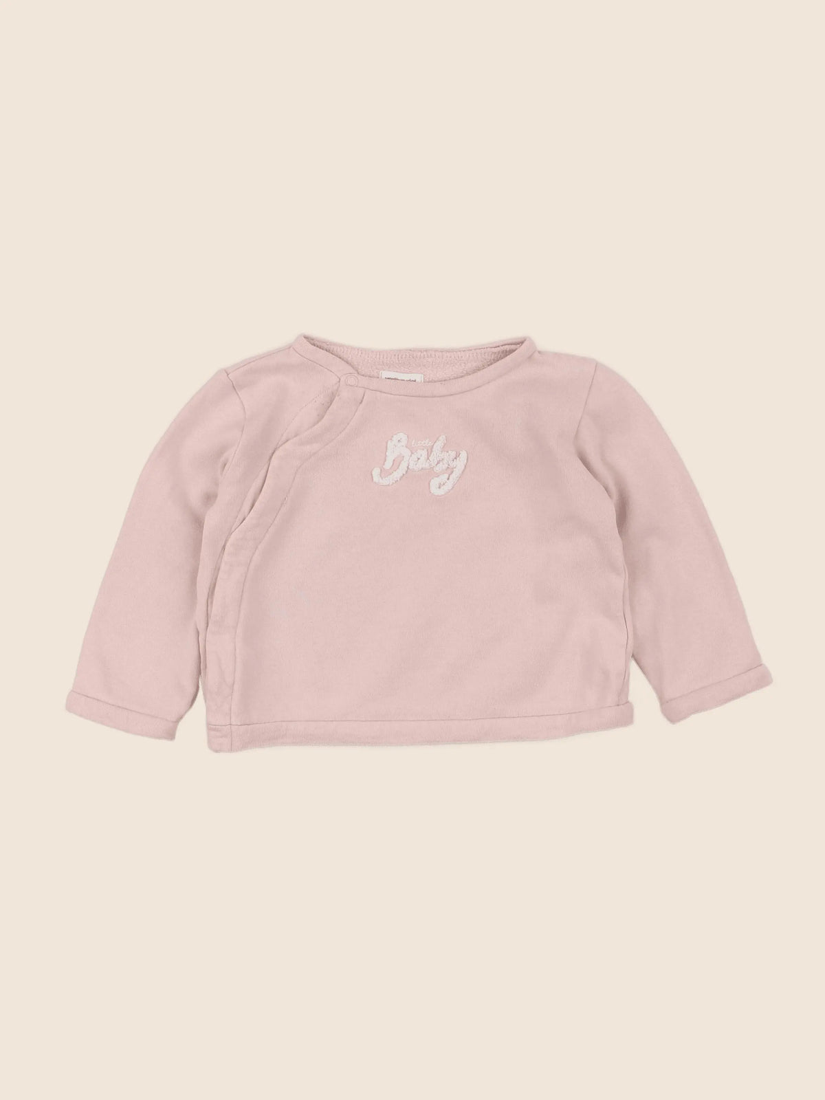 Vertbaudet - sweat rose - 12 mois