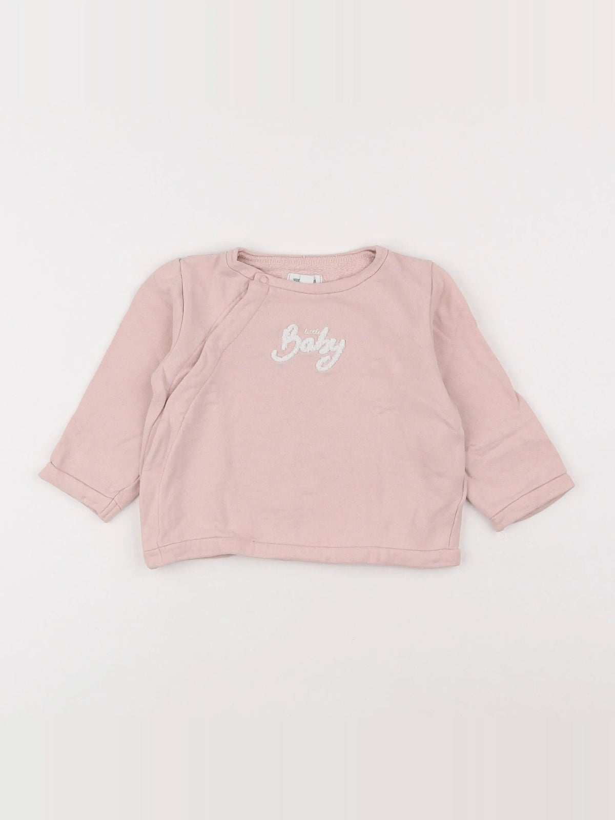 Vertbaudet - sweat rose - 12 mois