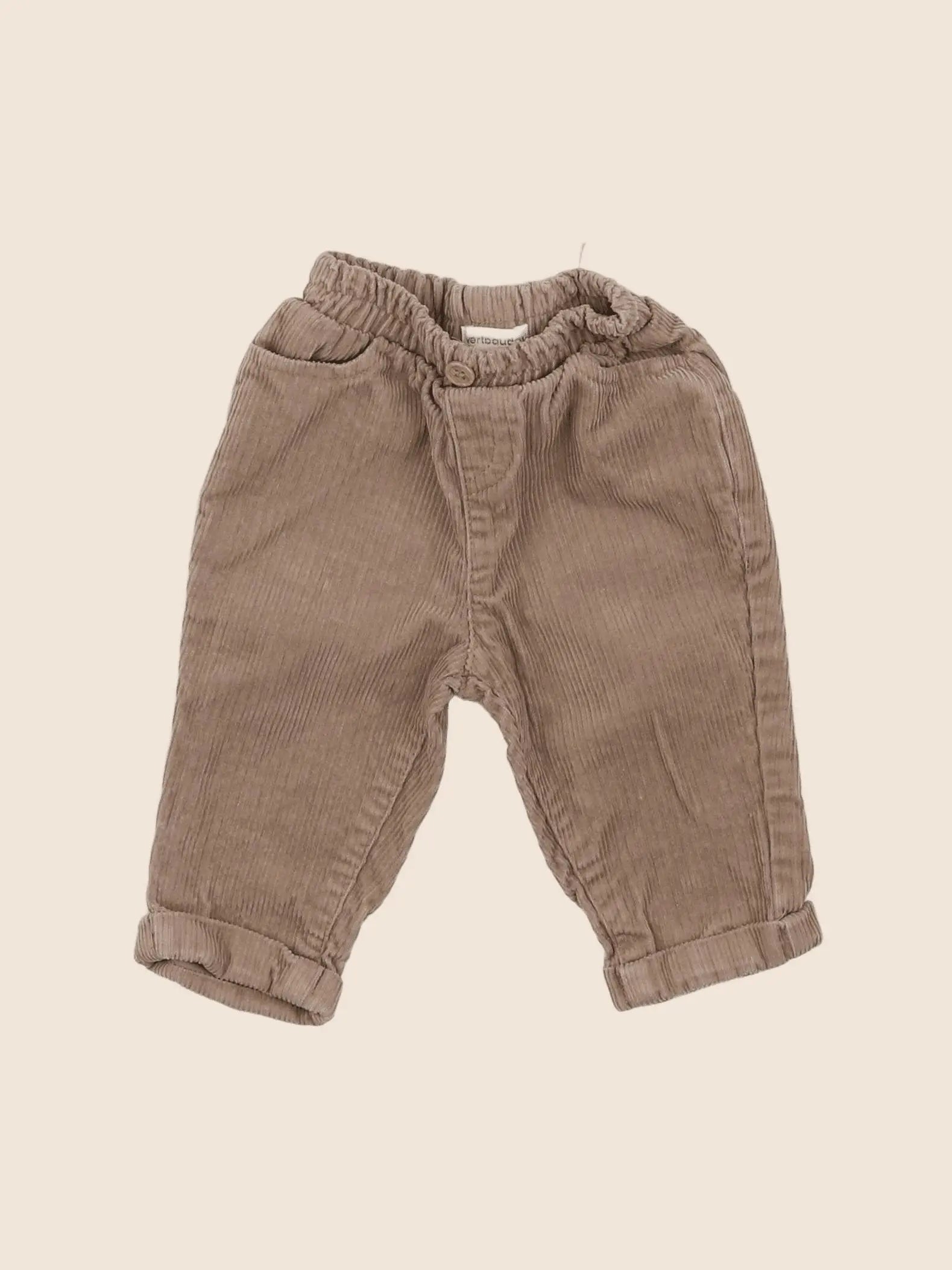 Vertbaudet - pantalon marron - 3 mois