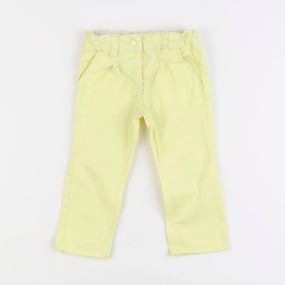 Vertbaudet - pantalon jaune - 12 mois