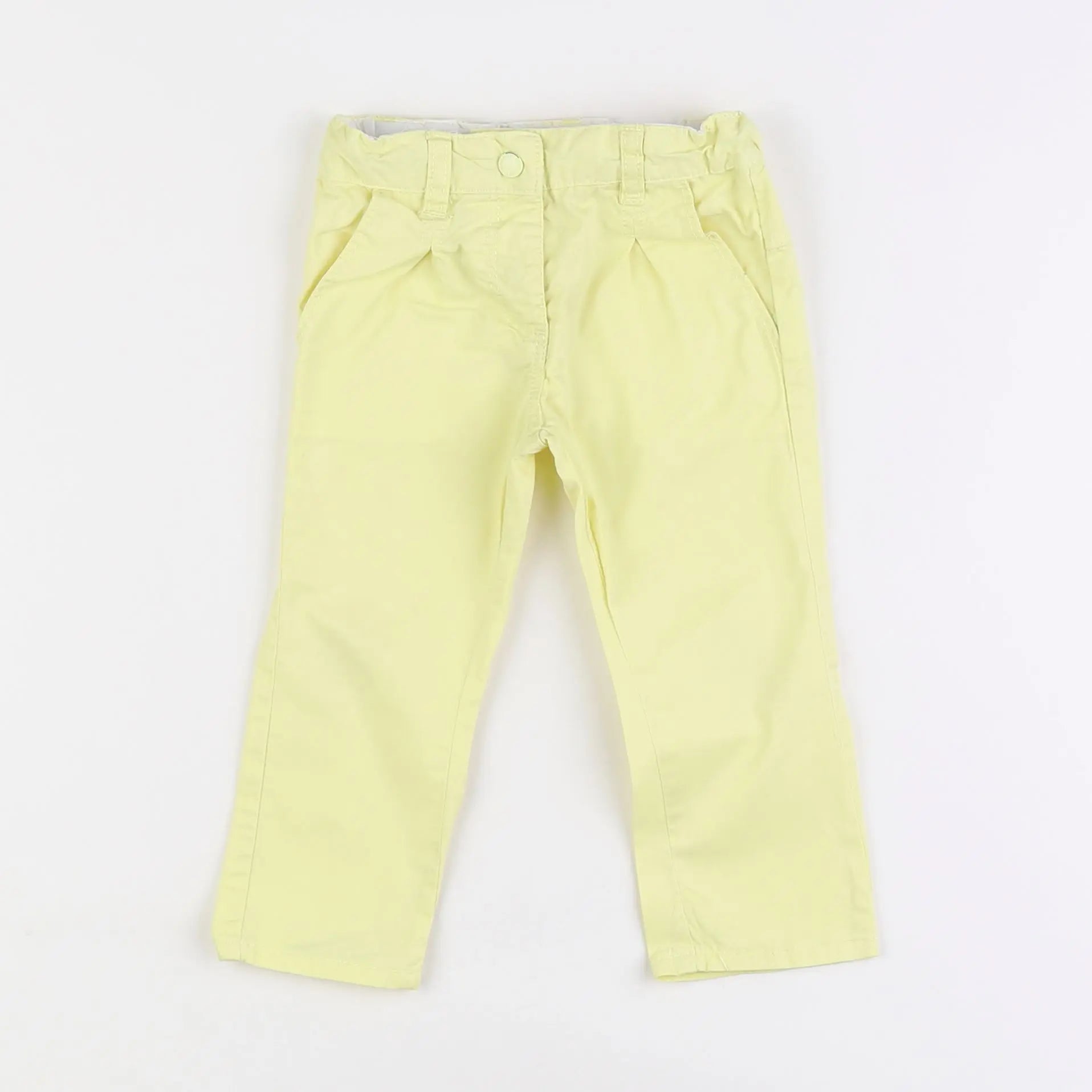 Vertbaudet - pantalon jaune - 12 mois