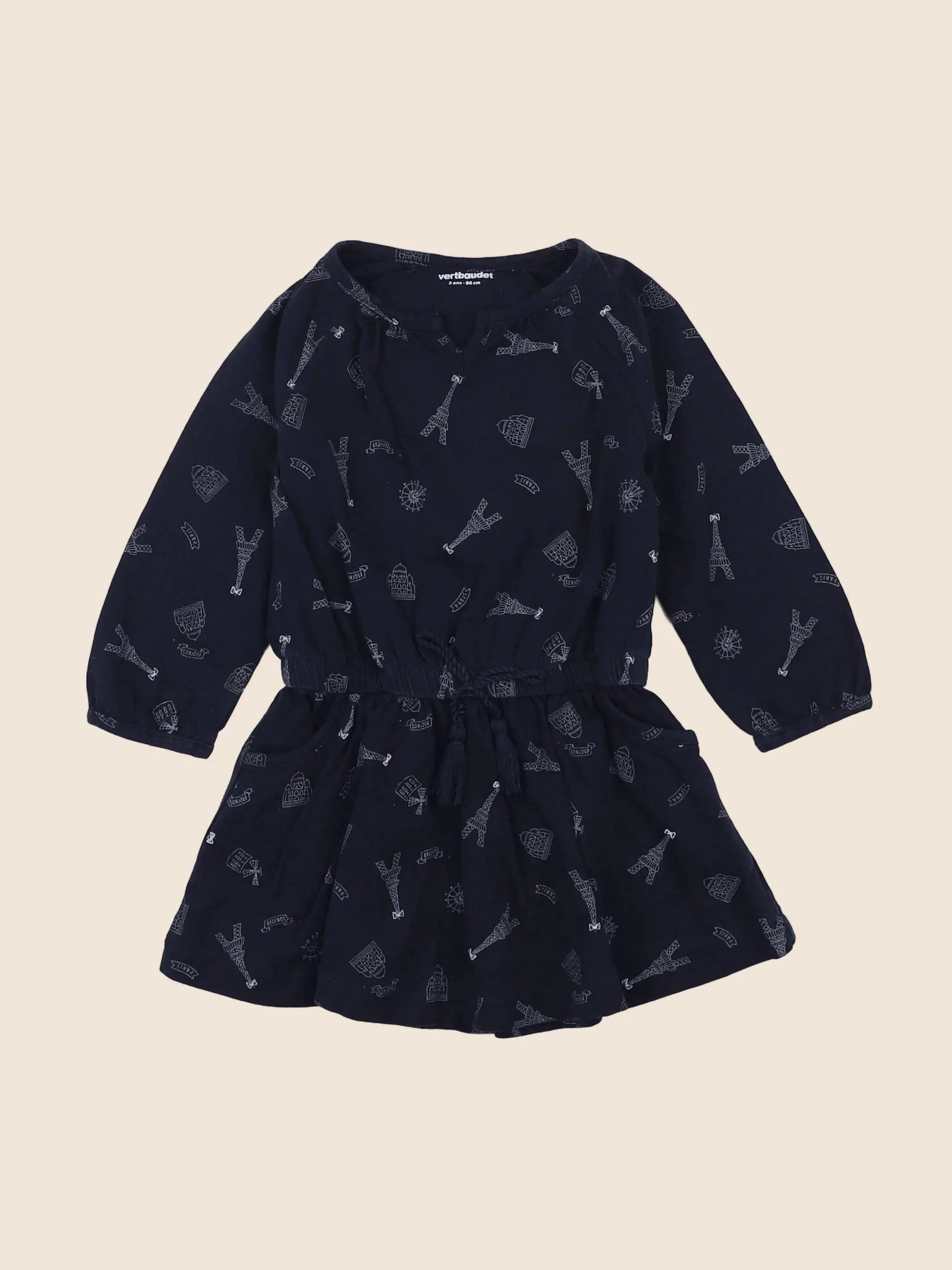 Vertbaudet - robe bleu - 2 ans