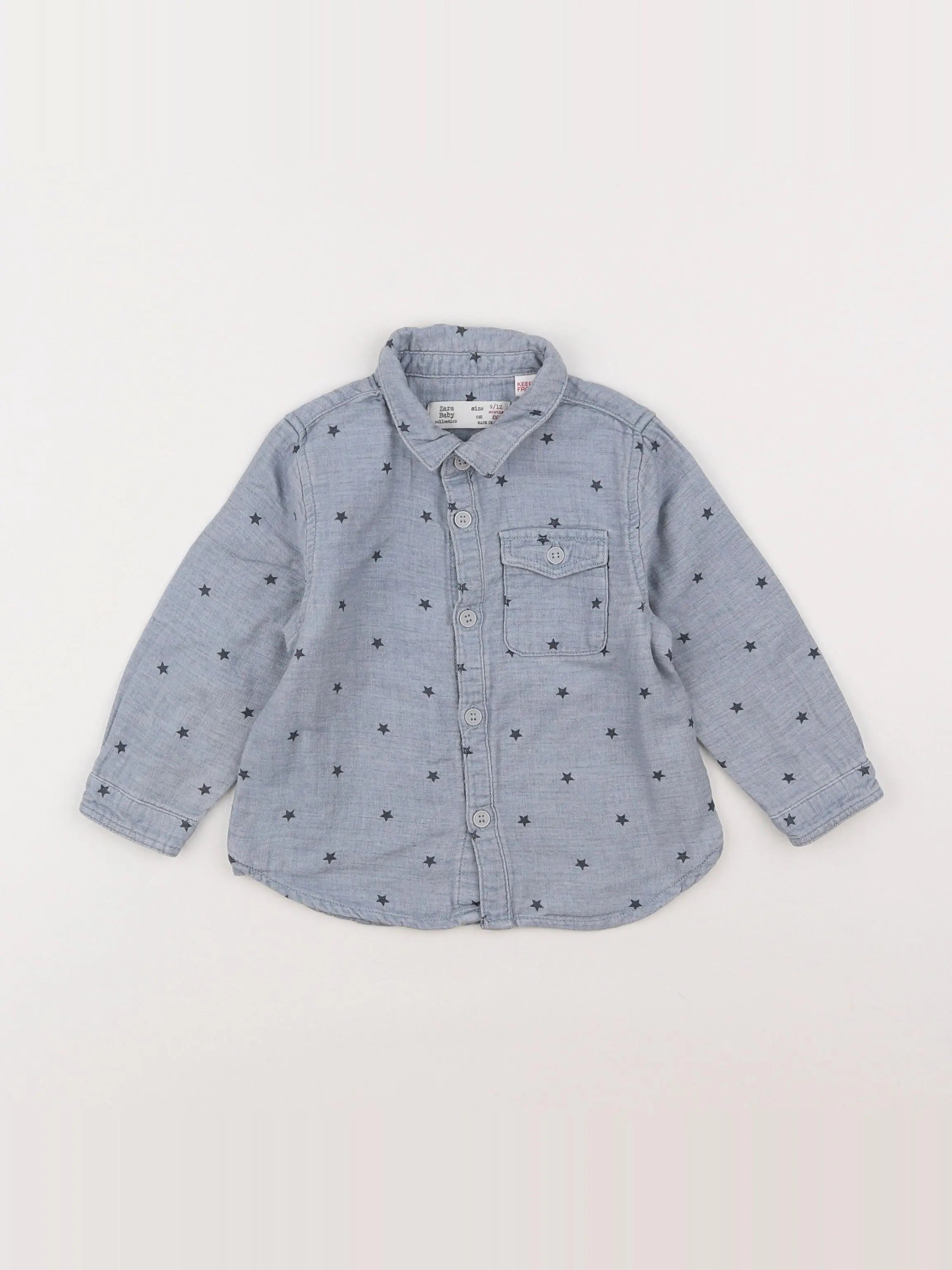 Zara - chemise bleu - 9/12 mois