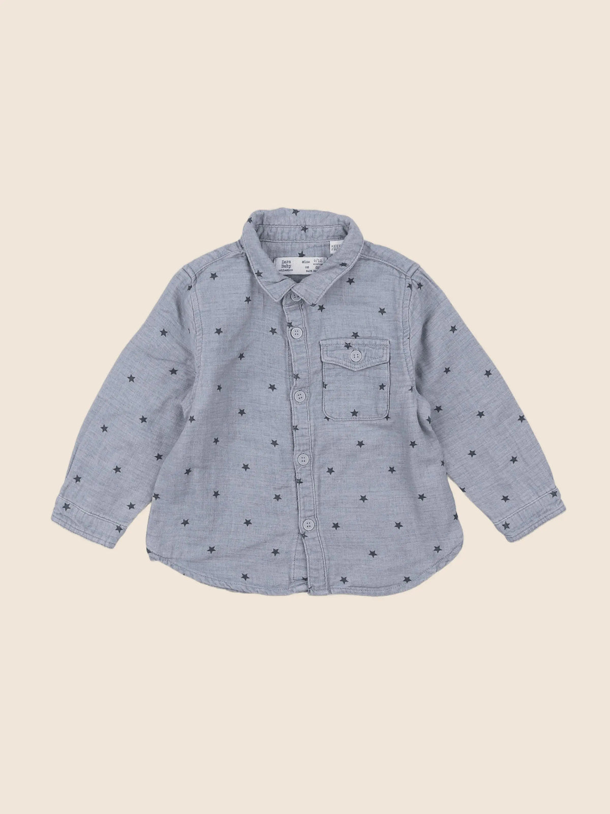 Zara - chemise bleu - 9/12 mois