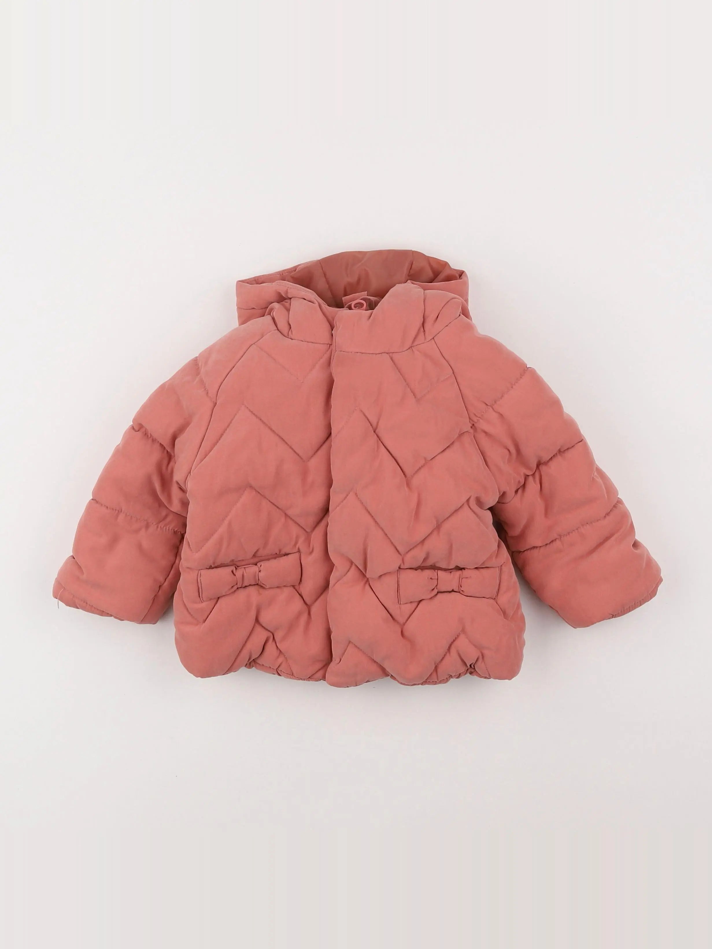Vertbaudet - doudoune rose - 12 mois