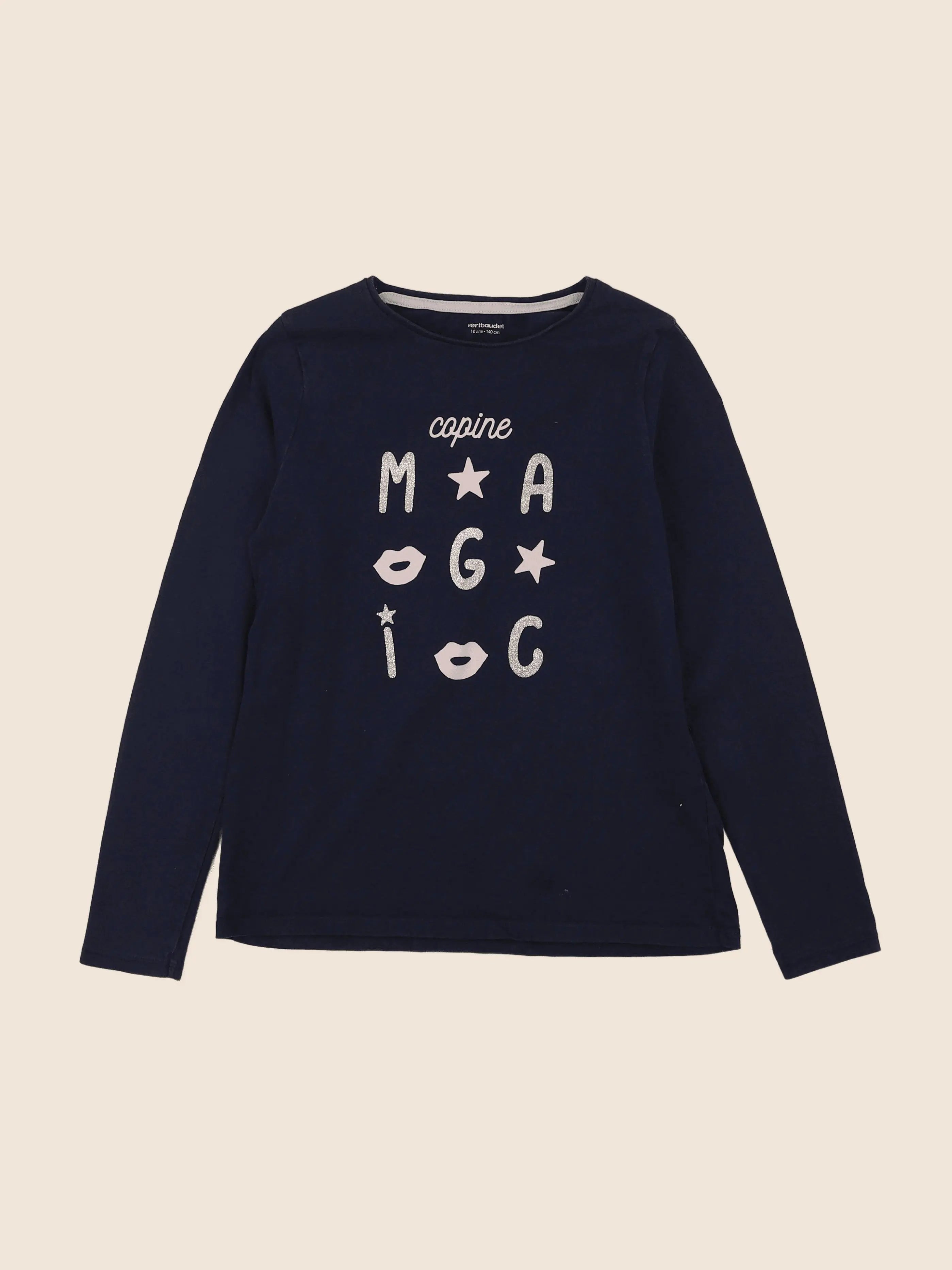 Vertbaudet - tee-shirt bleu - 10 ans