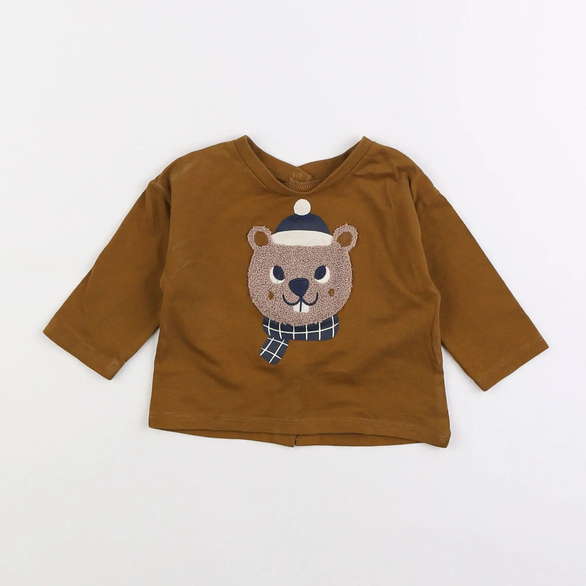 Vertbaudet - tee-shirt marron - 6 mois