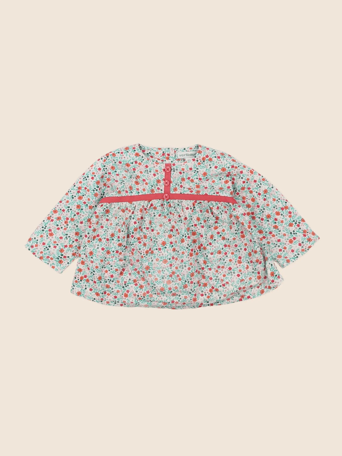 Vertbaudet - blouse vert - 3 mois