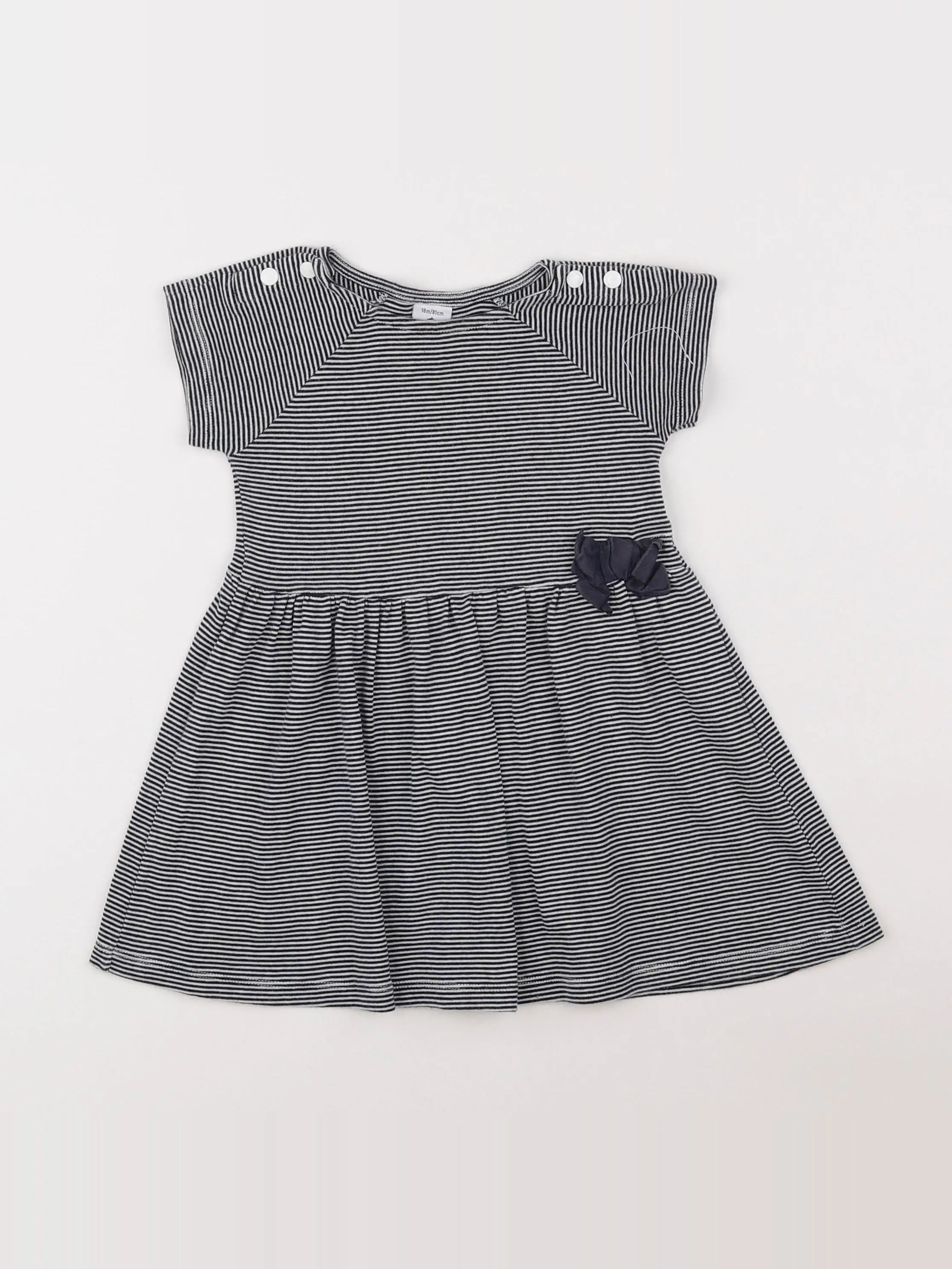 Petit Bateau - robe bleu - 18 mois