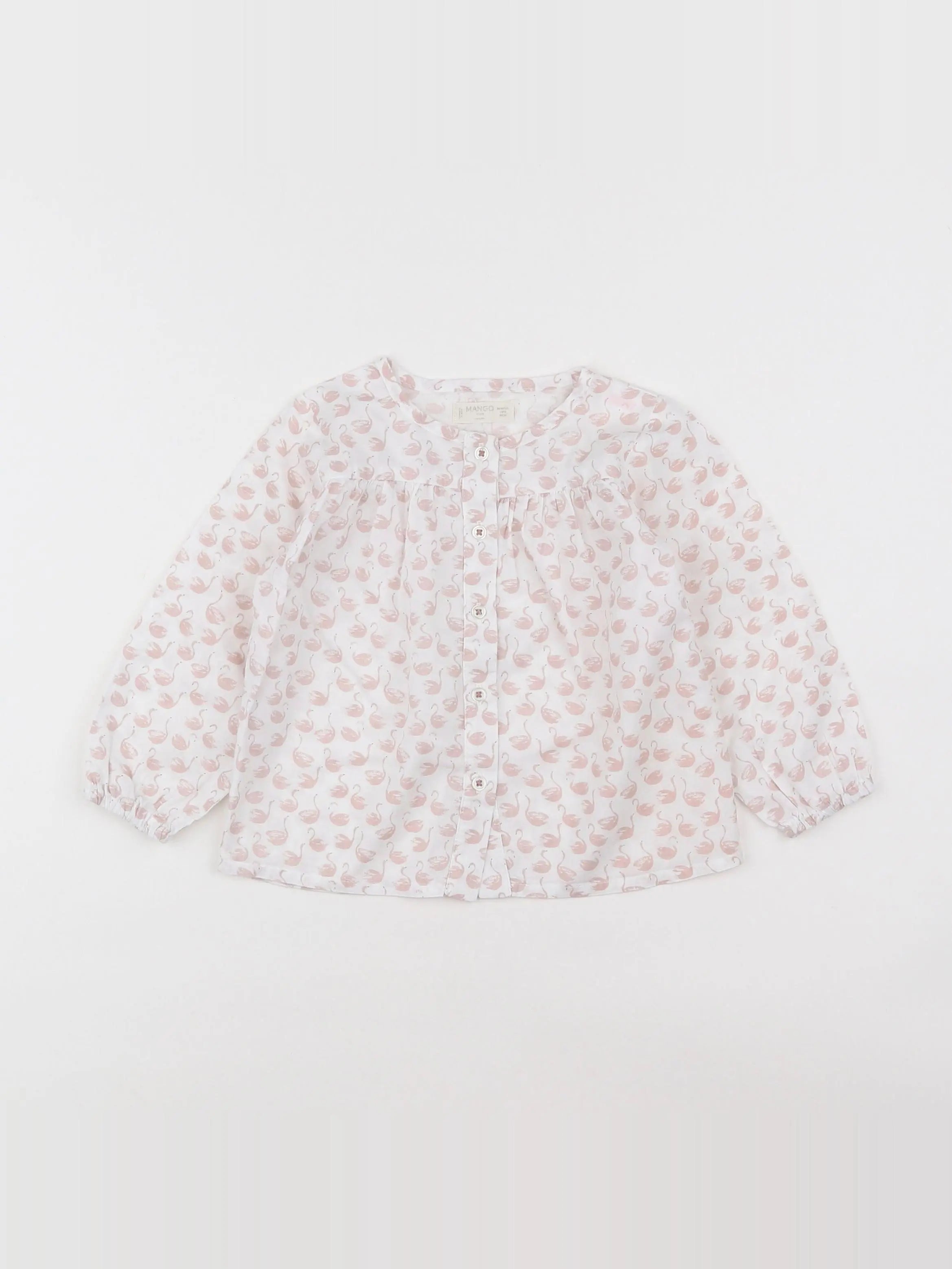 Mango - blouse rose - 12/18 mois