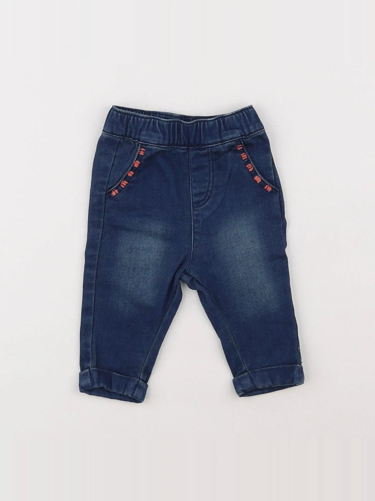 Vertbaudet - jegging bleu - 3 mois