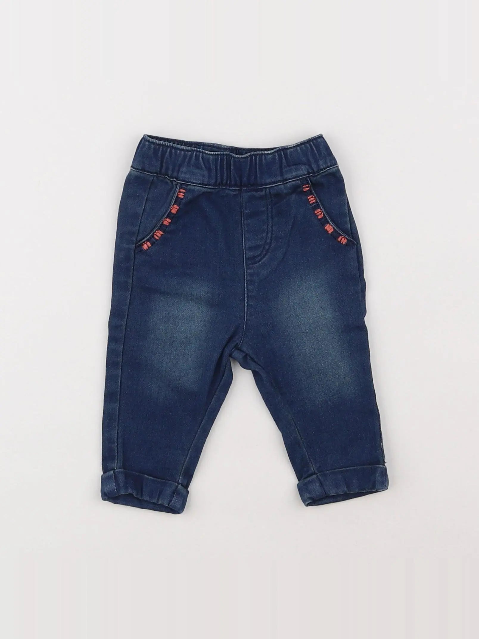 Vertbaudet - jegging bleu - 3 mois