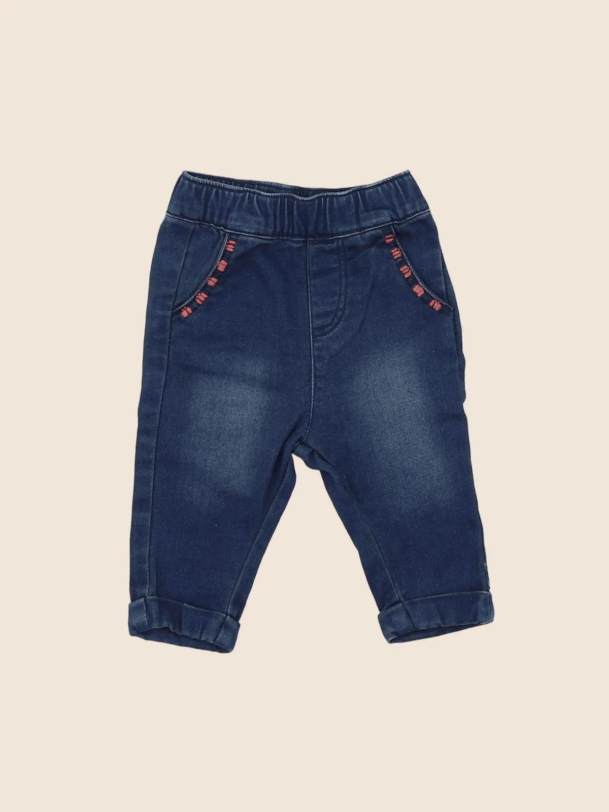 Vertbaudet - jegging bleu - 3 mois