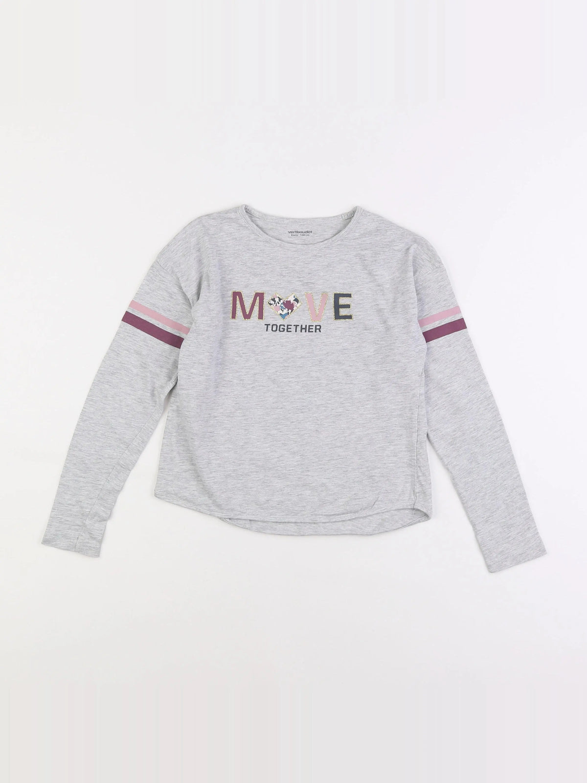 Vertbaudet - tee-shirt gris - 8 ans