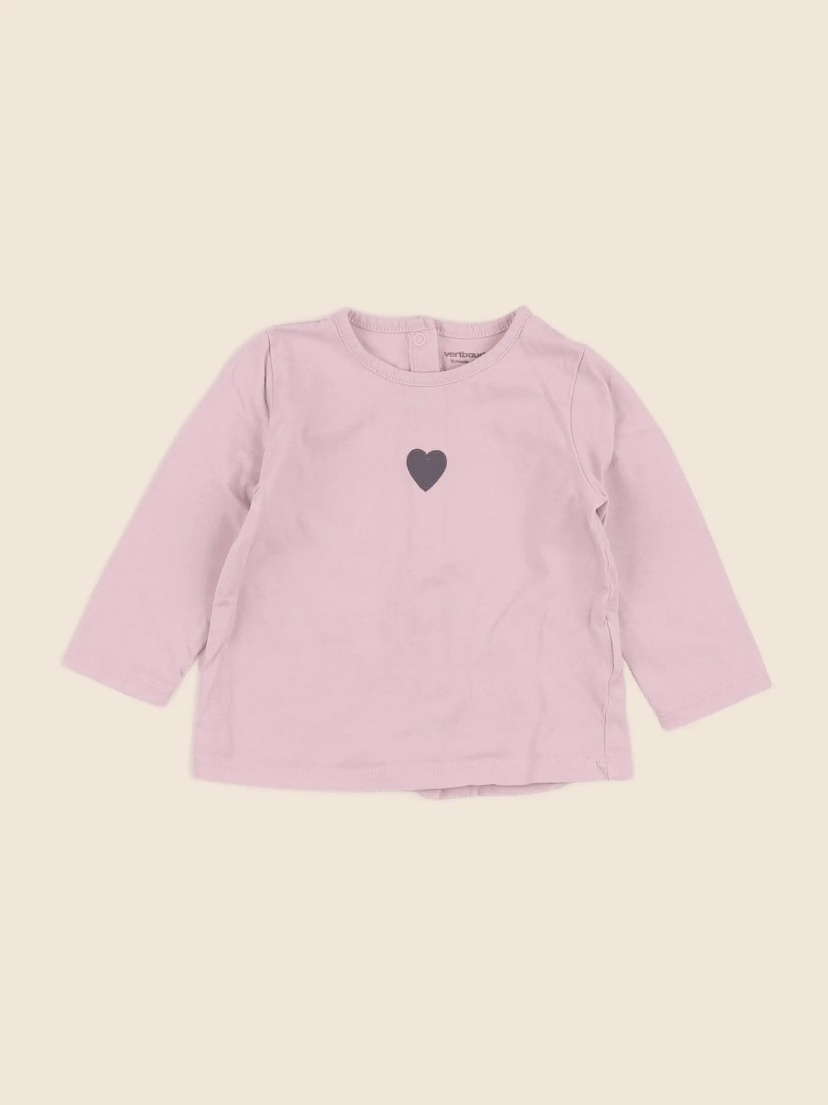 Vertbaudet - tee-shirt rose - 9 mois
