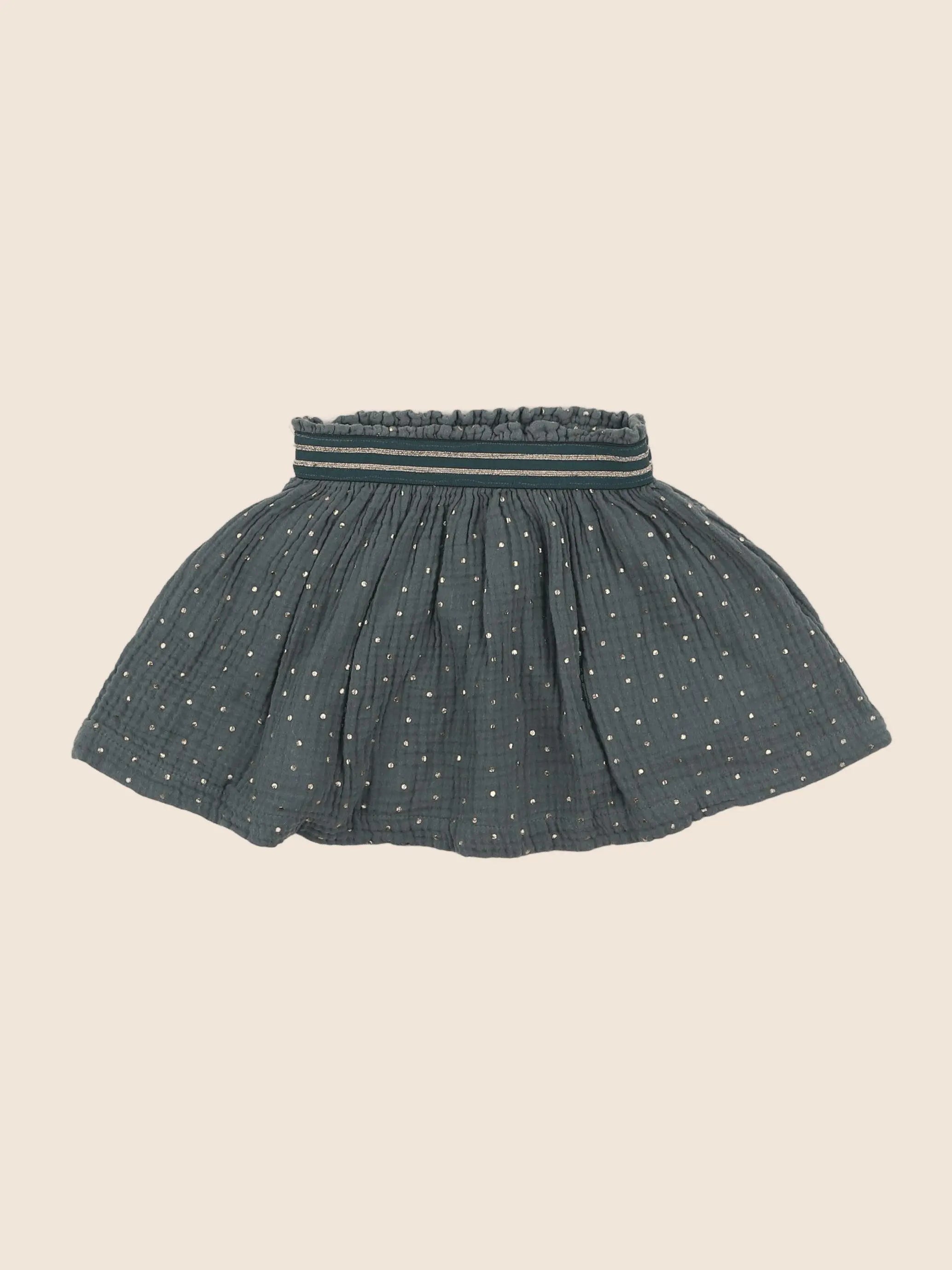 Vertbaudet - jupe vert, or - 2 ans