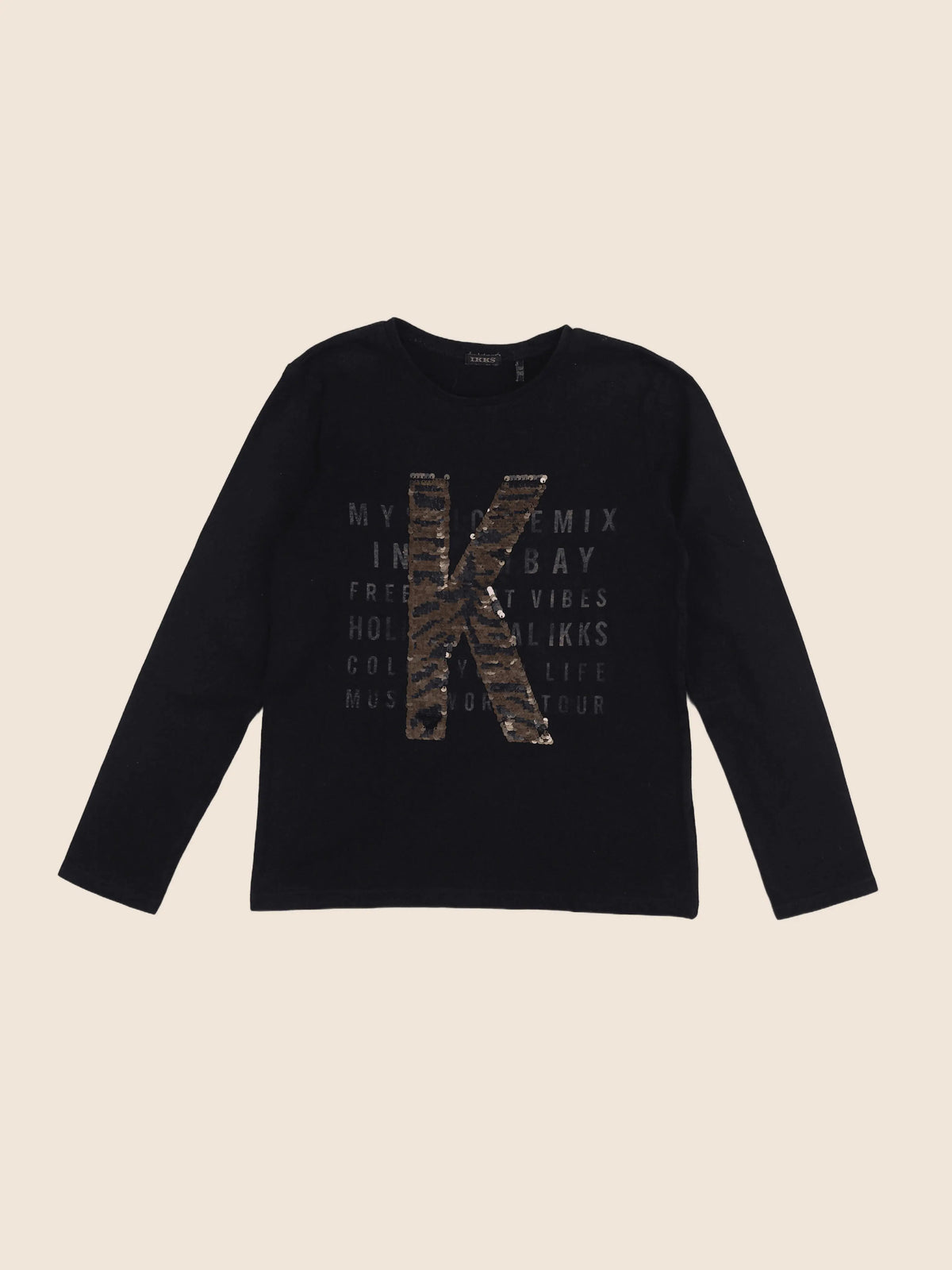 IKKS - tee-shirt noir - 10 ans