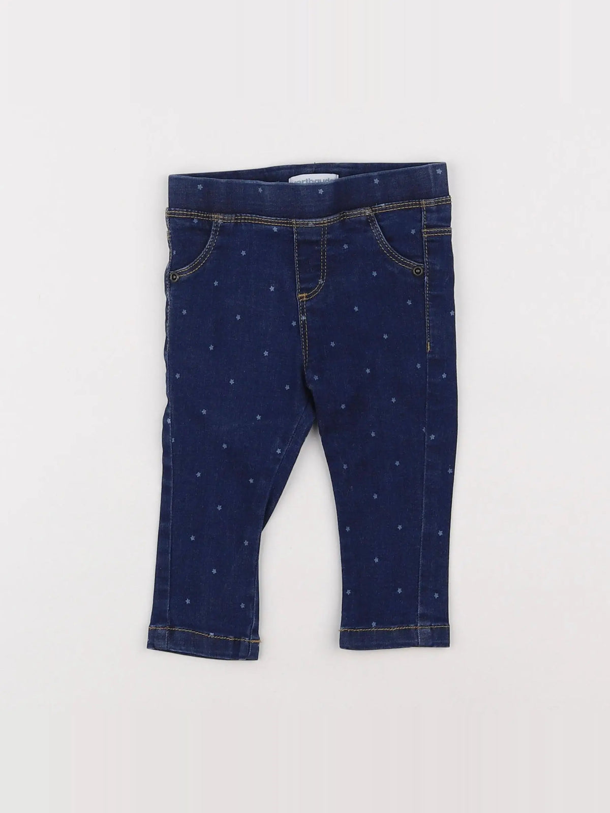 Vertbaudet - jegging bleu - 9 mois