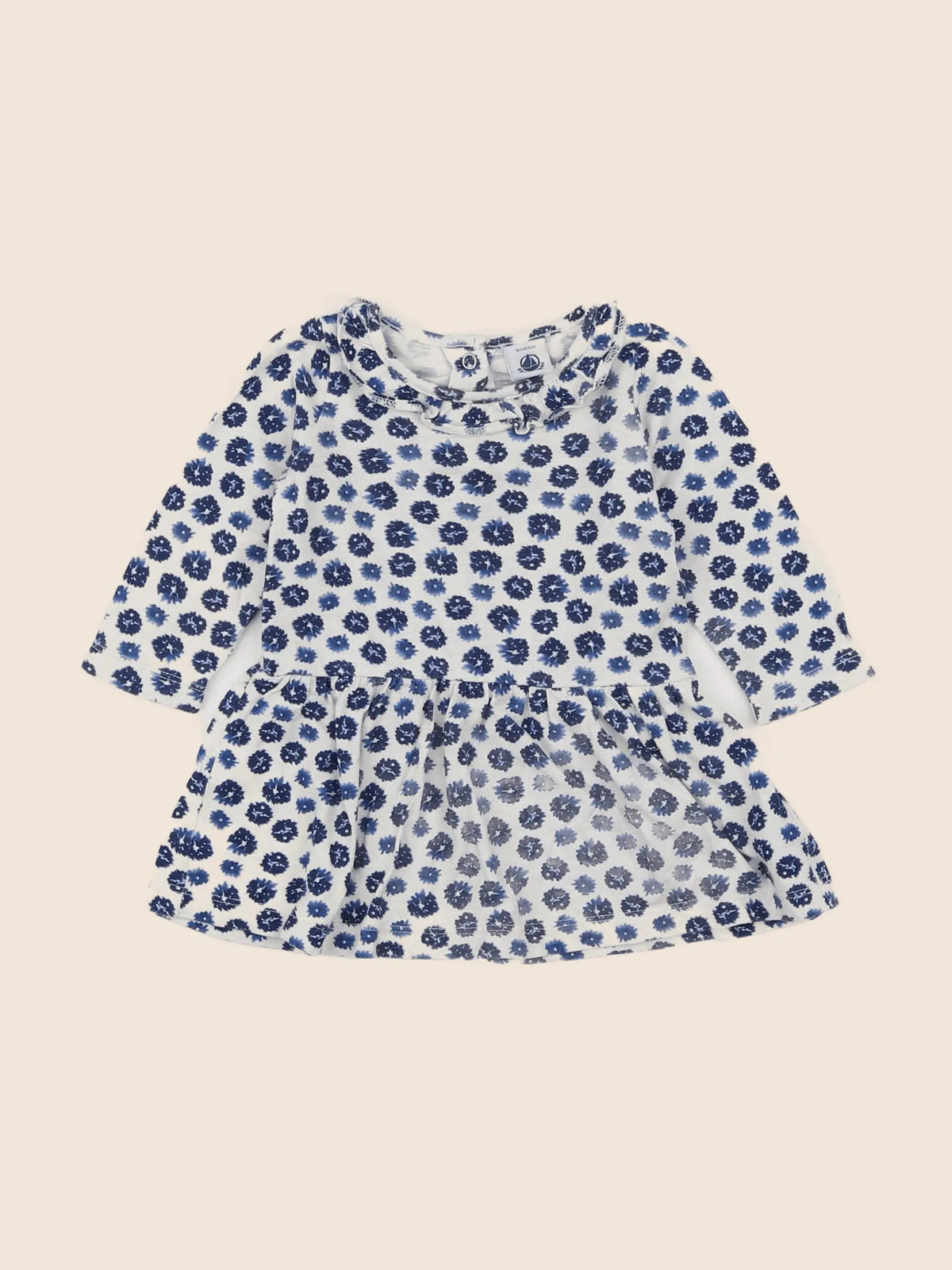 Petit Bateau - robe bleu - 6 mois