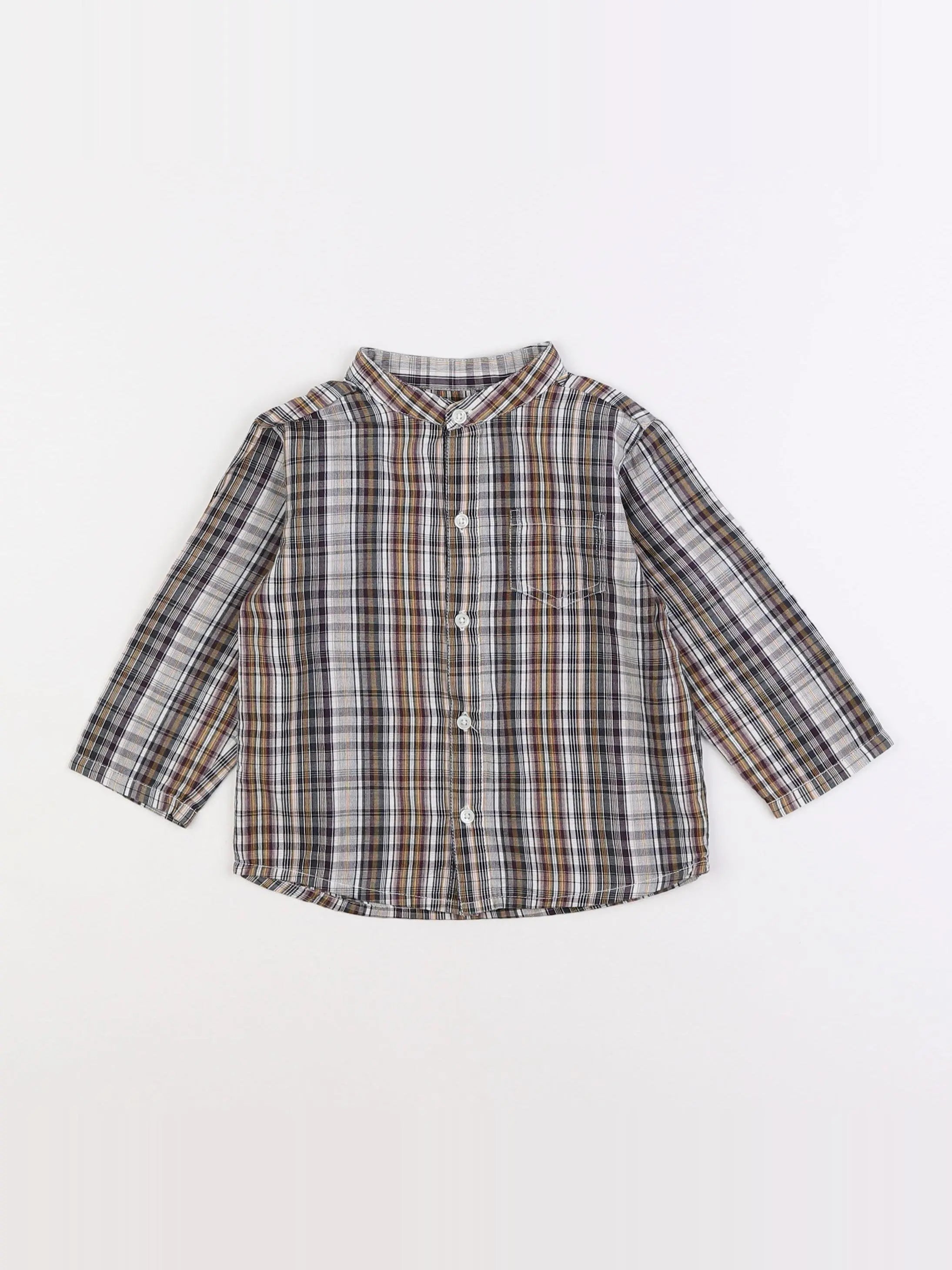 Boutchou - chemise marron - 18 mois
