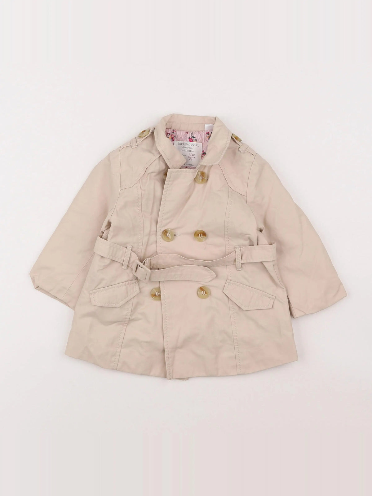 Zara - trench beige - 9/12 mois