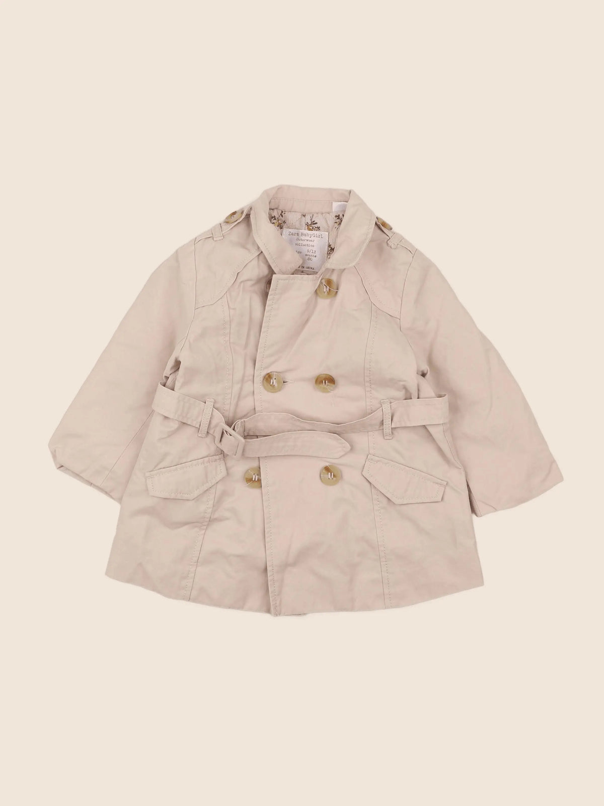 Zara - trench beige - 9/12 mois