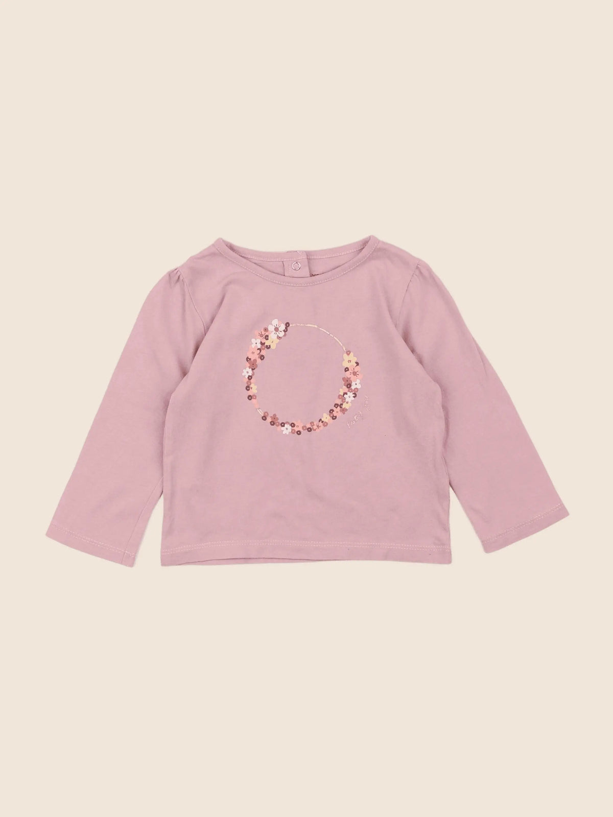 Vertbaudet - tee-shirt rose - 12 mois