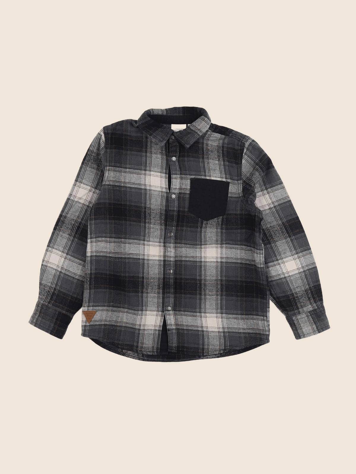 Vertbaudet - chemise gris, noir - 10 ans