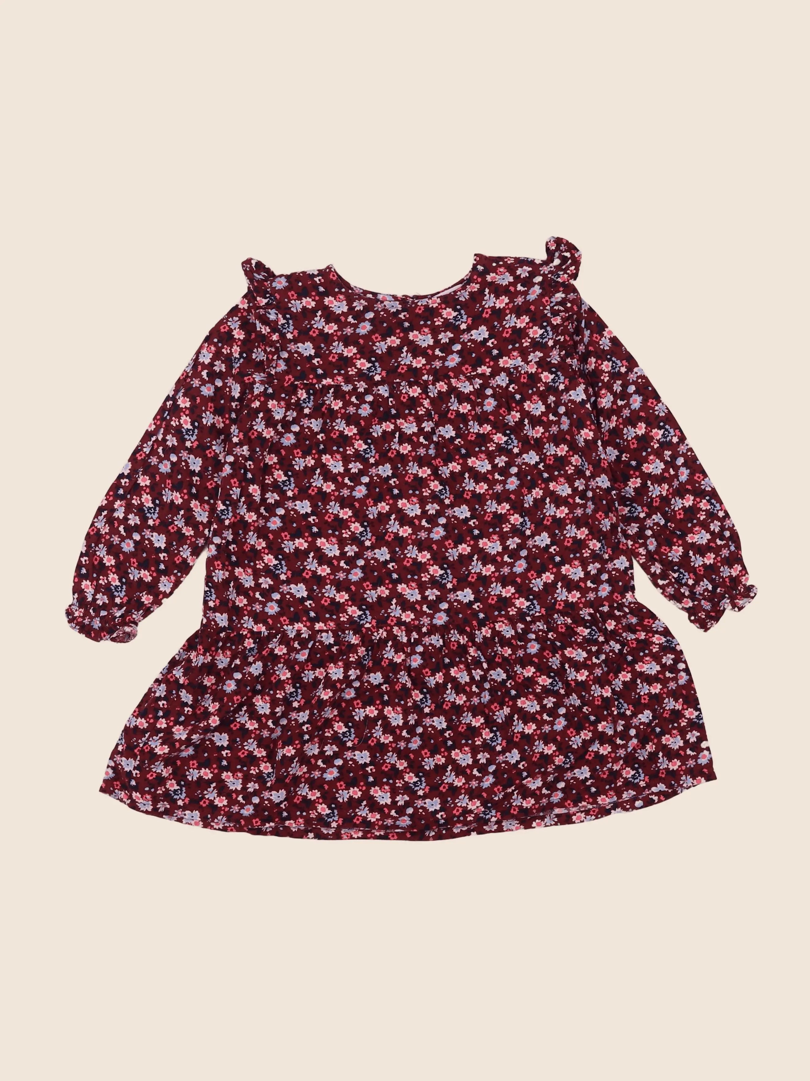 Vertbaudet - robe rouge, rose - 3 ans