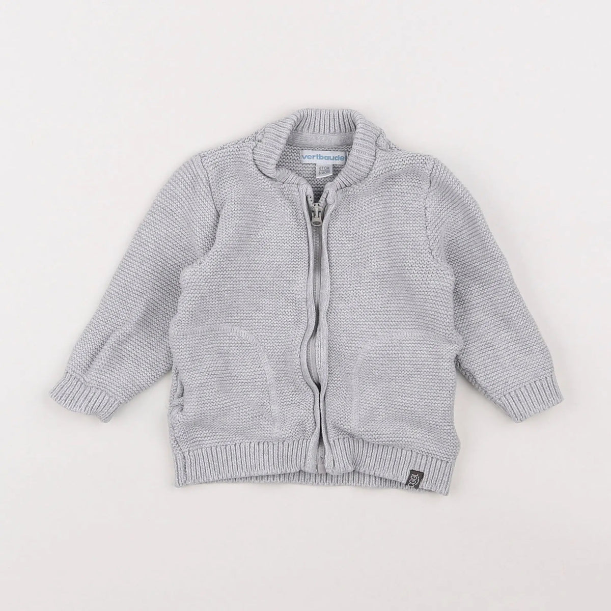Vertbaudet - pull gris - 6 mois